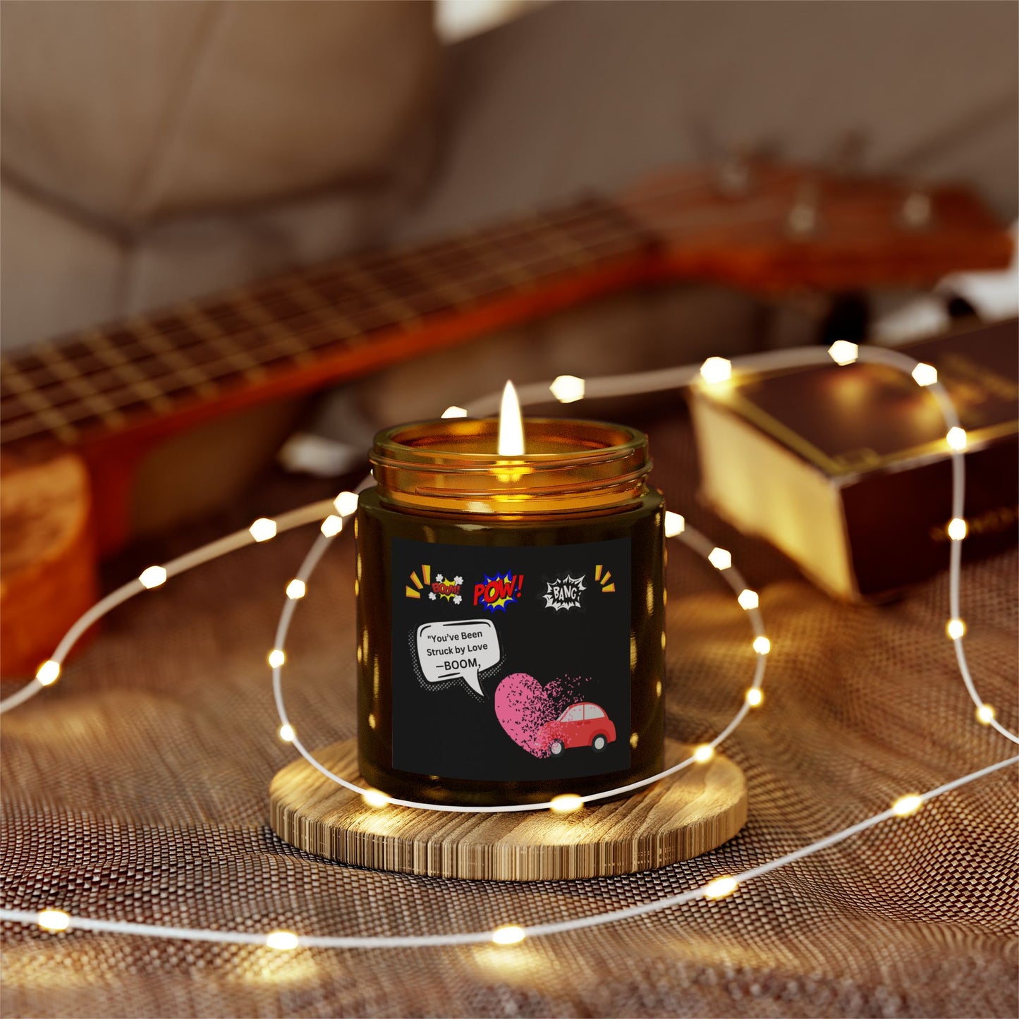 You been Struck by Love-Scented Candles, Coconut Apricot Wax (4oz, 9oz)
