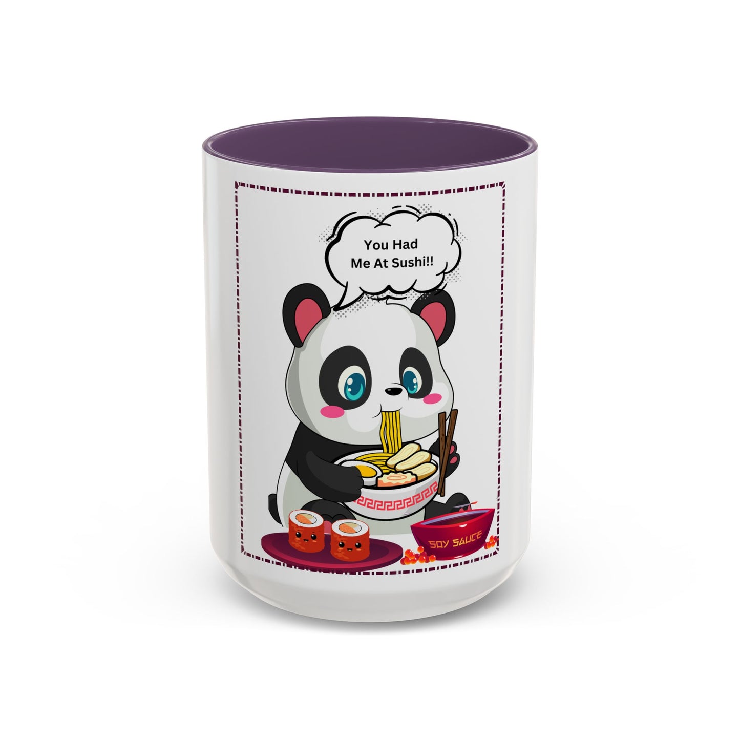 Cute Panda Sushi Coffee Mug - "You Had Me At Sushi"
