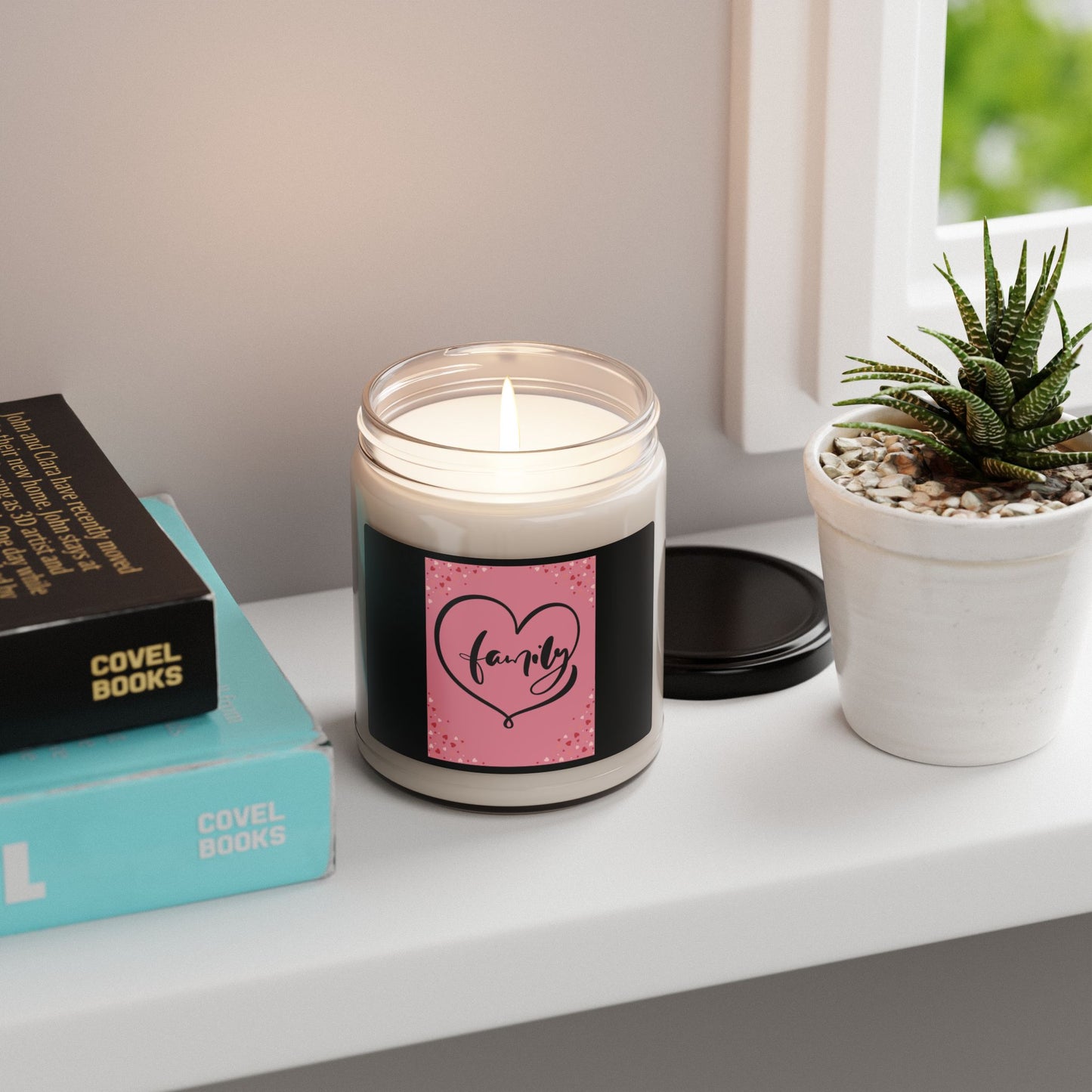Family Scented Soy Candle - 9oz - Heart Design