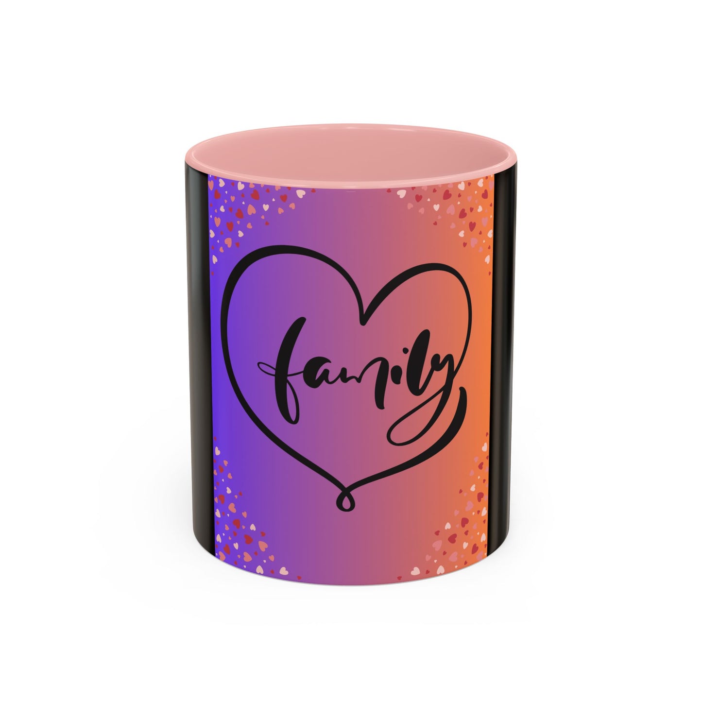 Family Love Accent Coffee Mug - Warm Gradient Design, Perfect Gift for Loved Ones