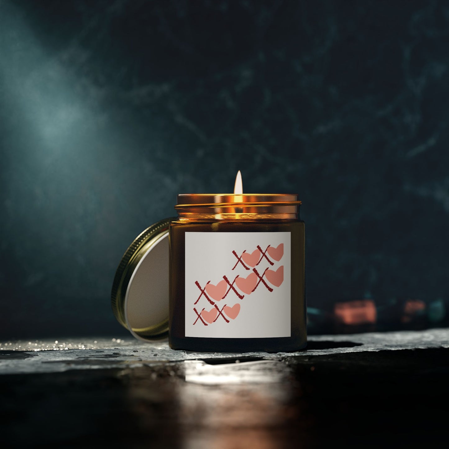 Romantic Heart Scented Candles - Coconut Apricot Wax