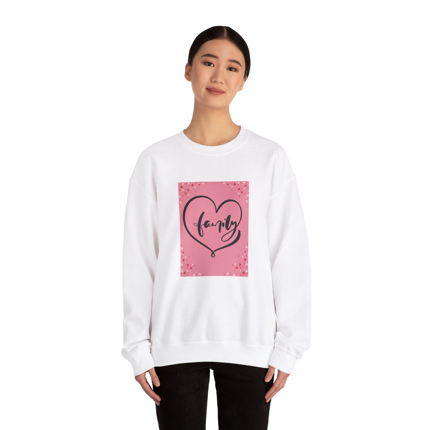 Family Love Crewneck Sweatshirt - Comfortable Unisex Apparel for Cozy Moments