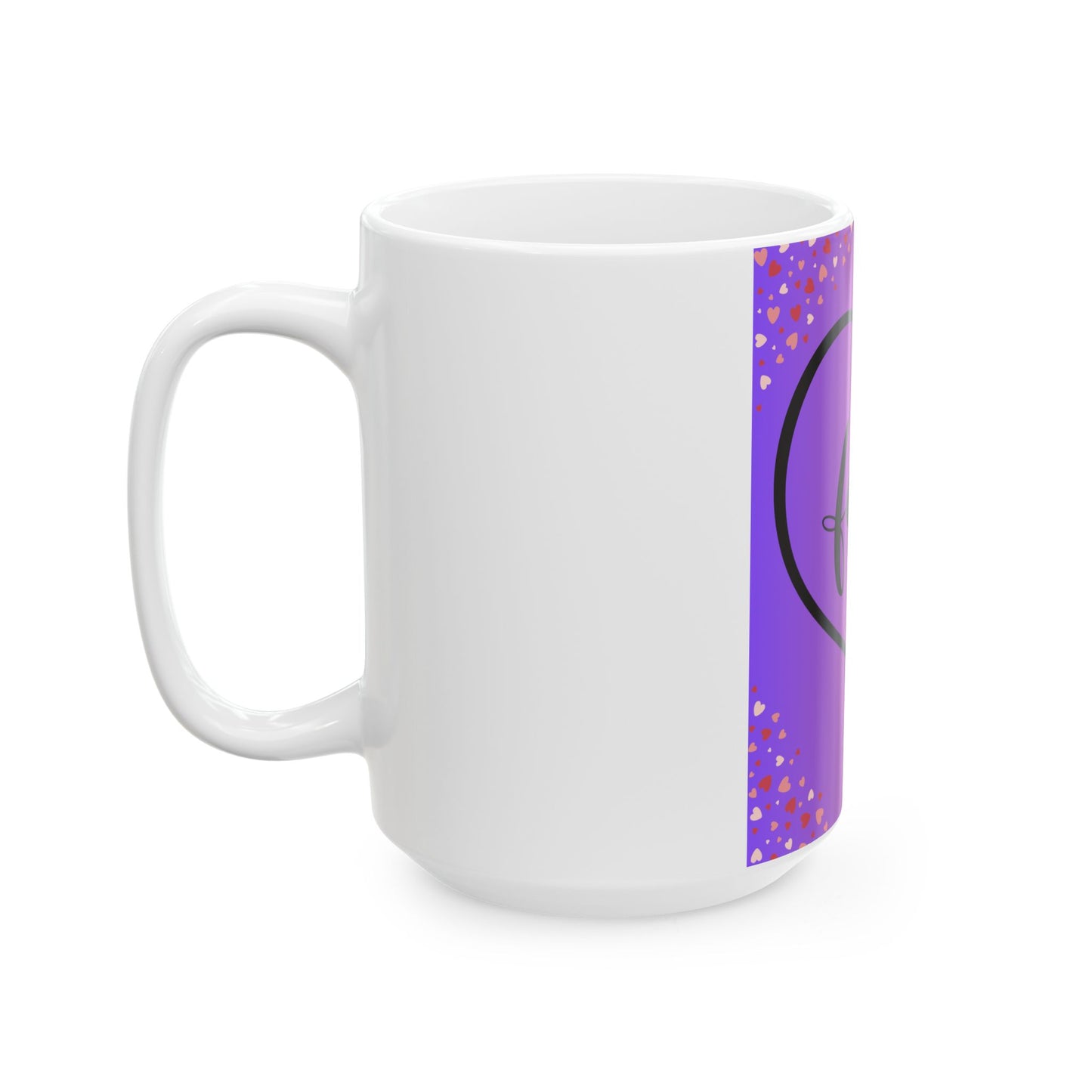 Family Love Heart Ceramic Mug - Vibrant 11oz & 15oz Coffee Cup for Loved Ones
