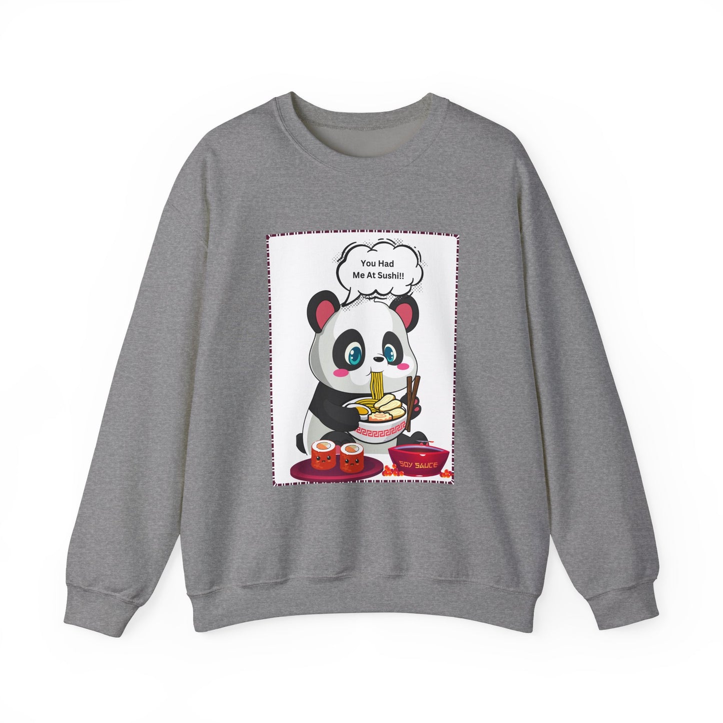 Sushi Lovers-Panda Sushi Lover Crewneck Sweatshirt - Unisex Heavy Blend™