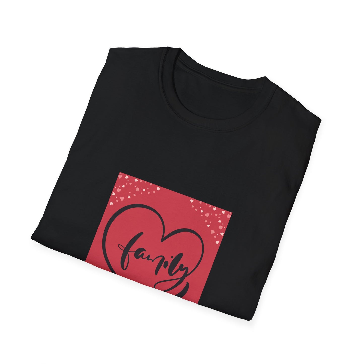 Family Heart Unisex Softstyle T-Shirt - Perfect for Family Gatherings, Celebrations & Holidays