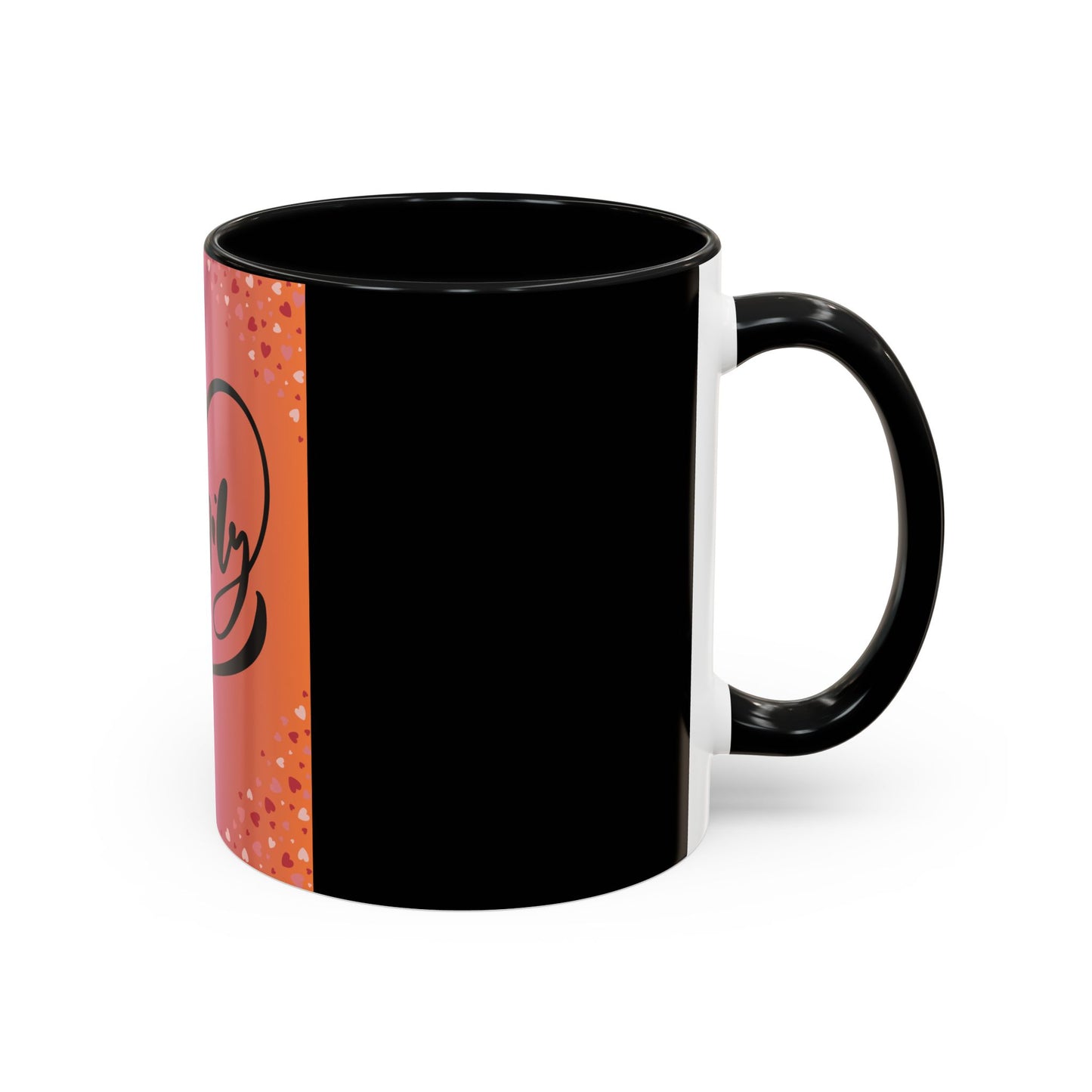 Family Love Accent Coffee Mug - Warm Gradient Design, Perfect Gift for Loved Ones
