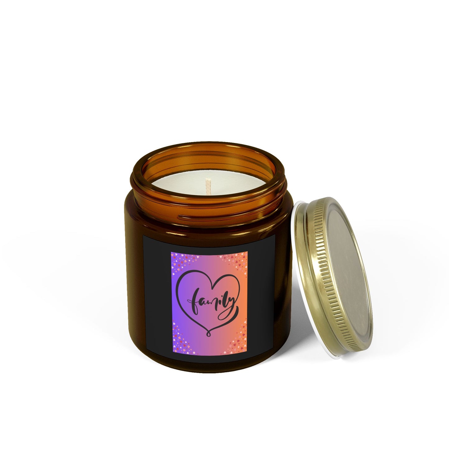 Family Love Scented Candle - Coconut Apricot Wax - 4oz & 9oz