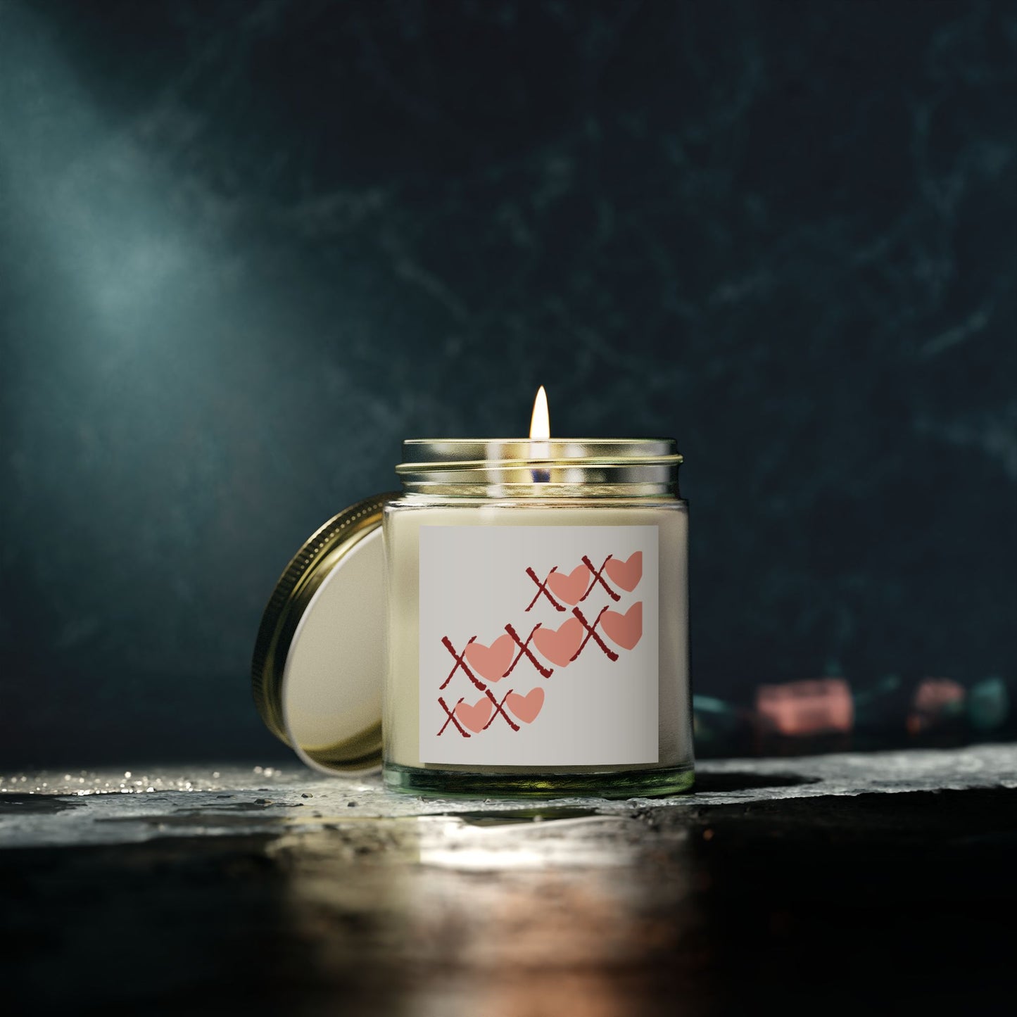 Romantic Heart Scented Candles - Coconut Apricot Wax