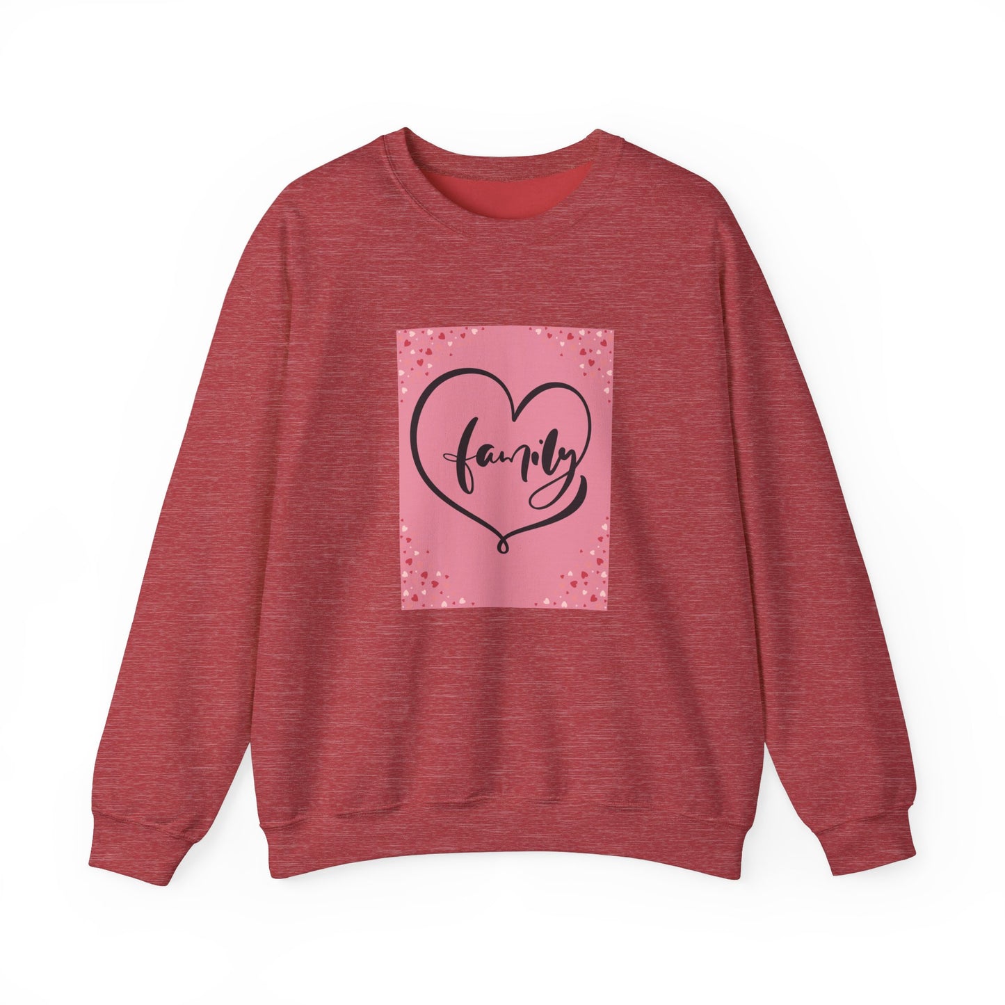 Family Love Crewneck Sweatshirt - Comfortable Unisex Apparel for Cozy Moments