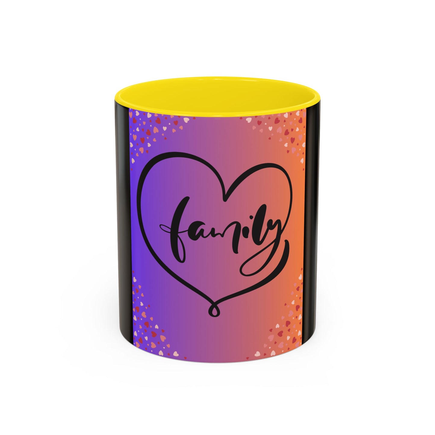 Family Love Accent Coffee Mug - Warm Gradient Design, Perfect Gift for Loved Ones