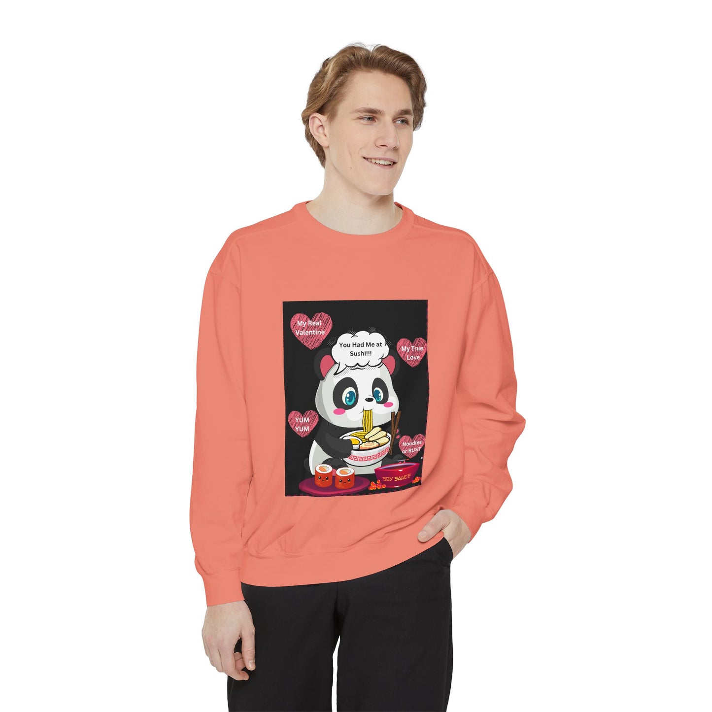 Sushi Lovers-Cute Panda Sushi Sweatshirt - Perfect for Food Lovers!