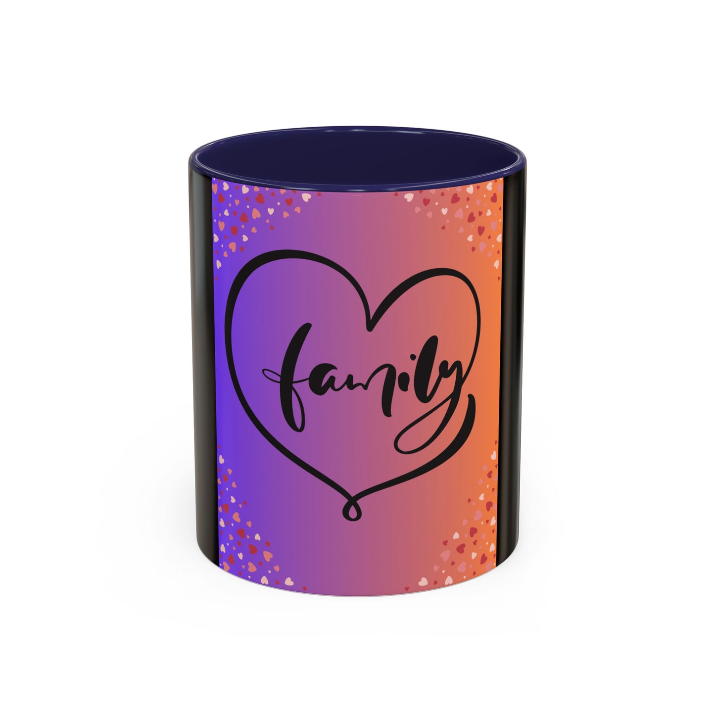 Family Love Accent Coffee Mug - Warm Gradient Design, Perfect Gift for Loved Ones
