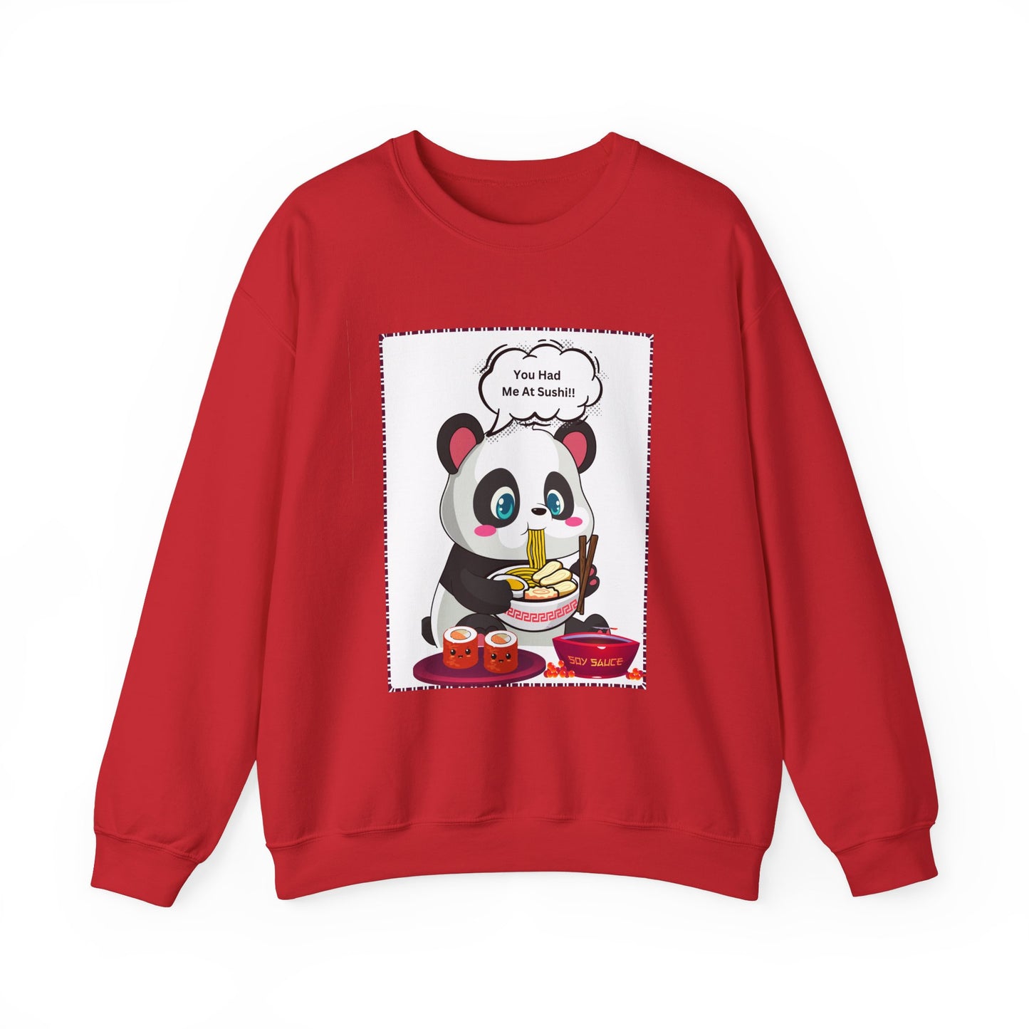 Sushi Lovers-Panda Sushi Lover Crewneck Sweatshirt - Unisex Heavy Blend™