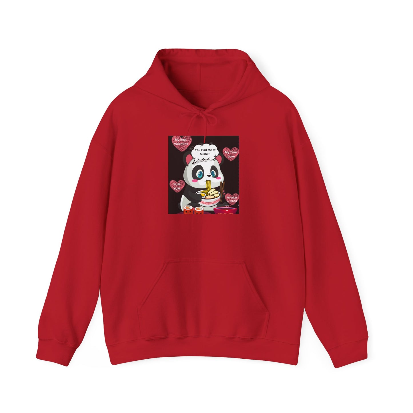 Sushi Lovers-Cute Panda Eating Noodles Unisex Hoodie – Cozy & Fun Design