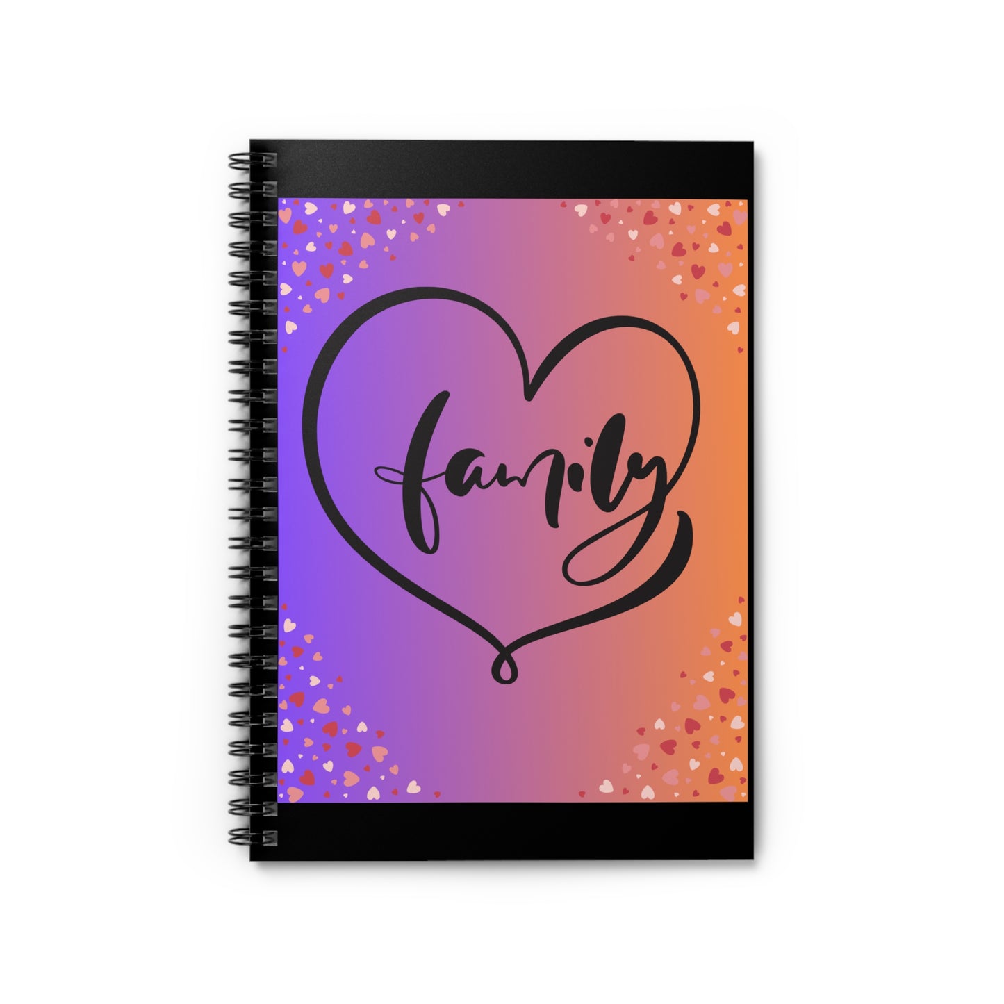 Family Love Spiral Notebook - Ruled Lines for Daily Notes & Journaling