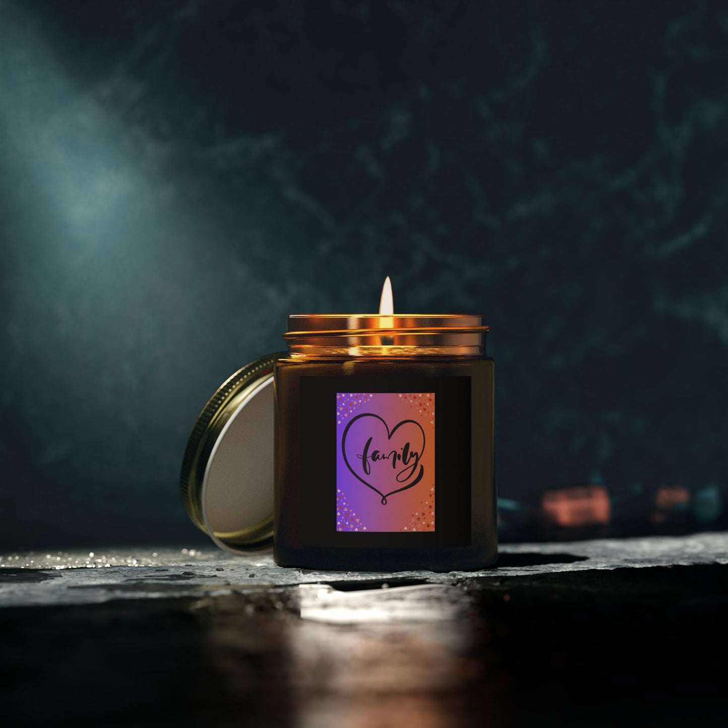 Family Love Scented Candle - Coconut Apricot Wax - 4oz & 9oz