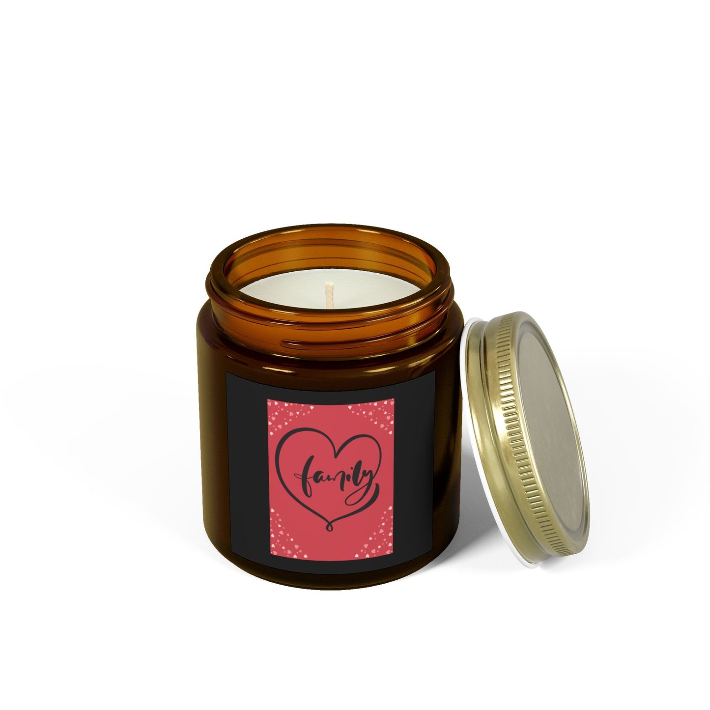 Family Scented Candle - Coconut Apricot Wax (4oz, 9oz) - Warm Home Ambiance