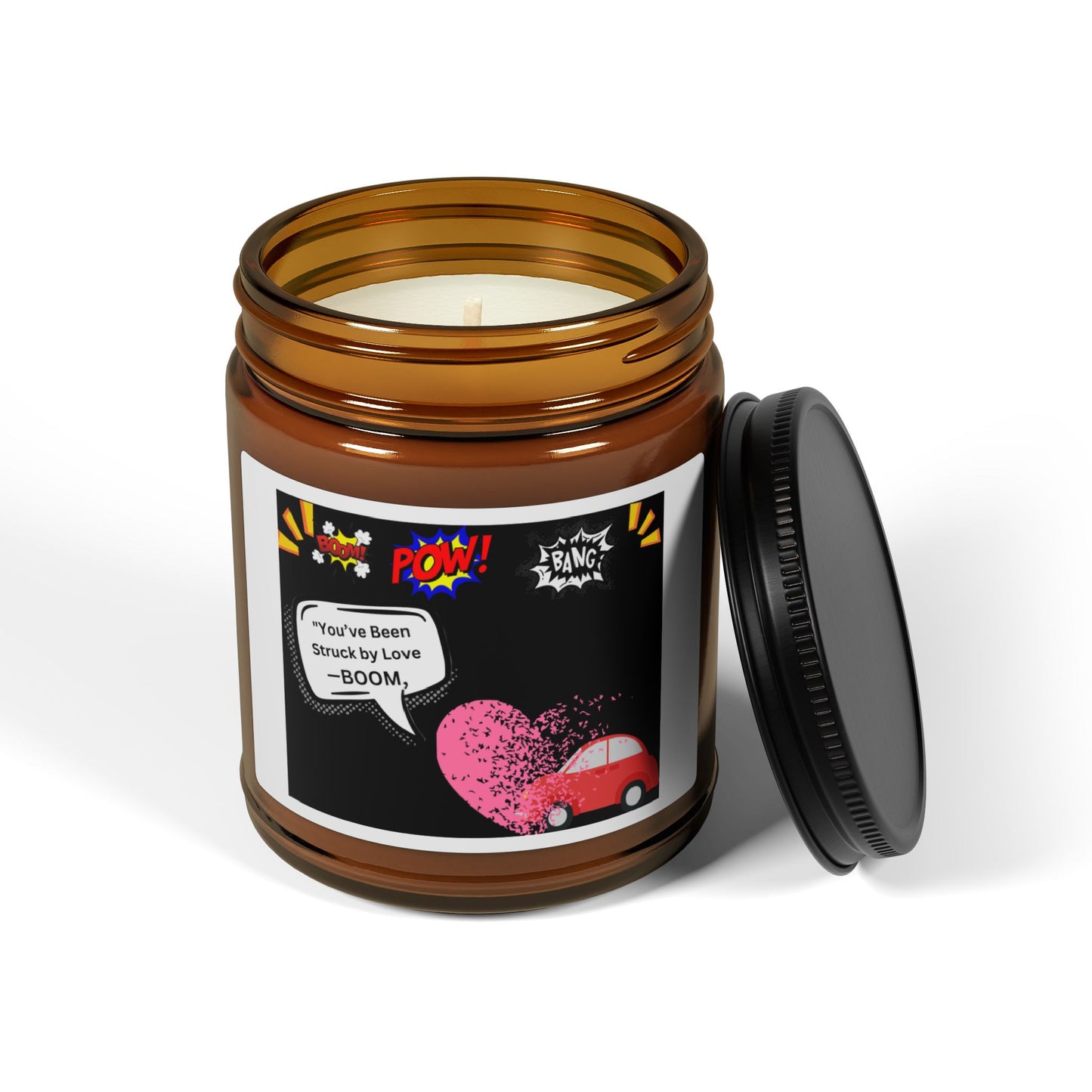 You been Struck by Love-Scented Soy Candle (Multi-Size, Amber Jar)