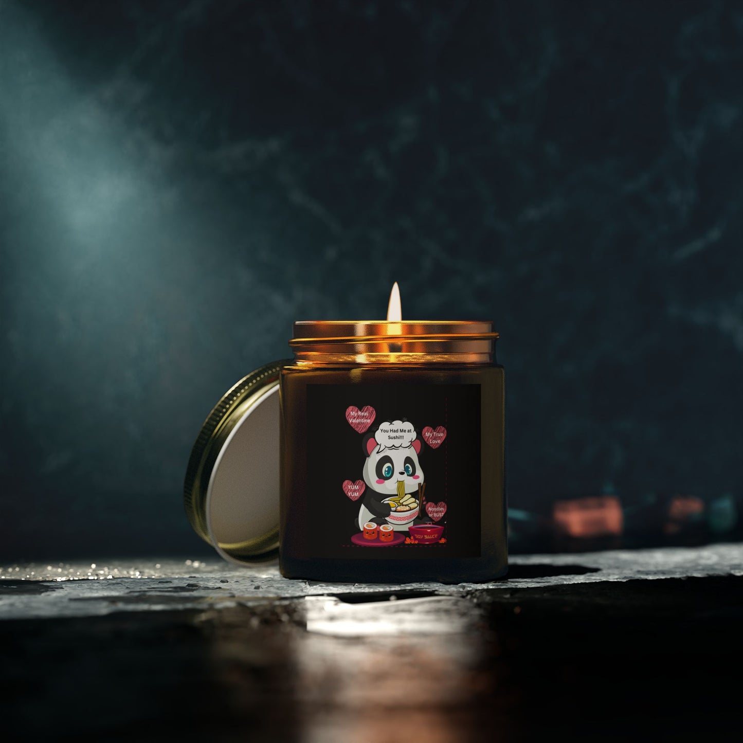 Sushi Lovers-Cute Panda Scented Candles - Coconut Apricot Wax (4oz & 9oz) - Perfect for Gifts and Home Decor