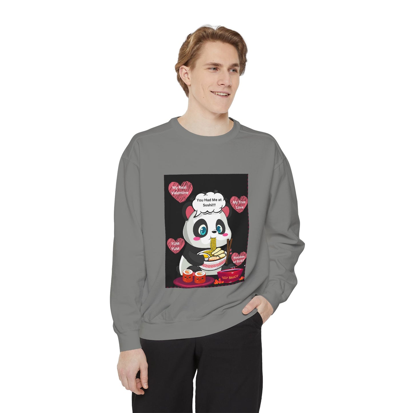 Sushi Lovers-Cute Panda Sushi Sweatshirt - Perfect for Food Lovers!