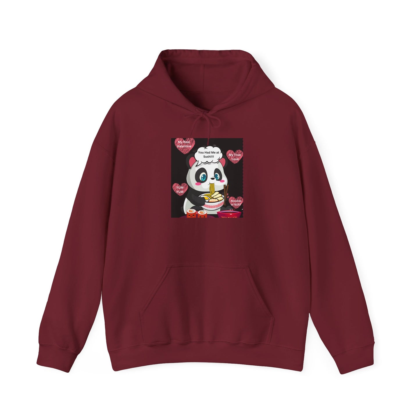 Sushi Lovers-Cute Panda Eating Noodles Unisex Hoodie – Cozy & Fun Design