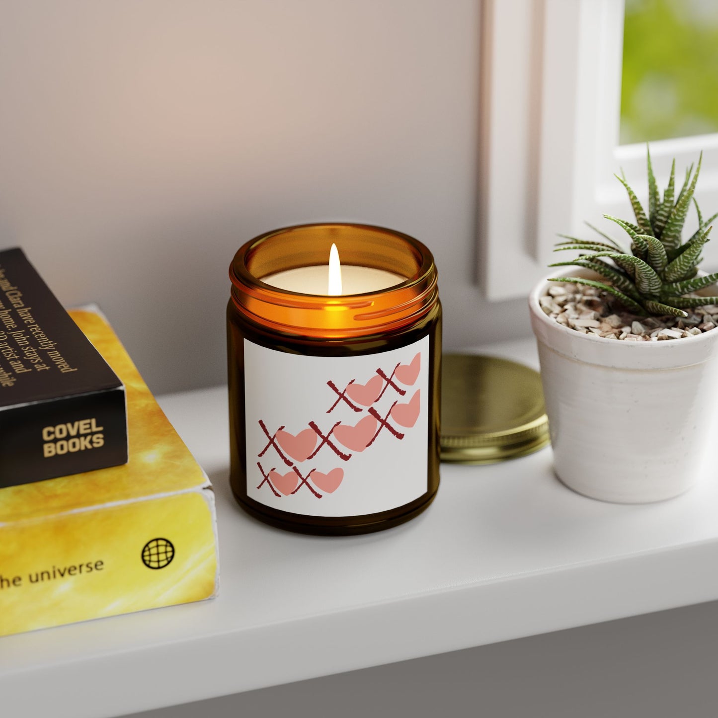 Romantic Heart Scented Candles - Coconut Apricot Wax