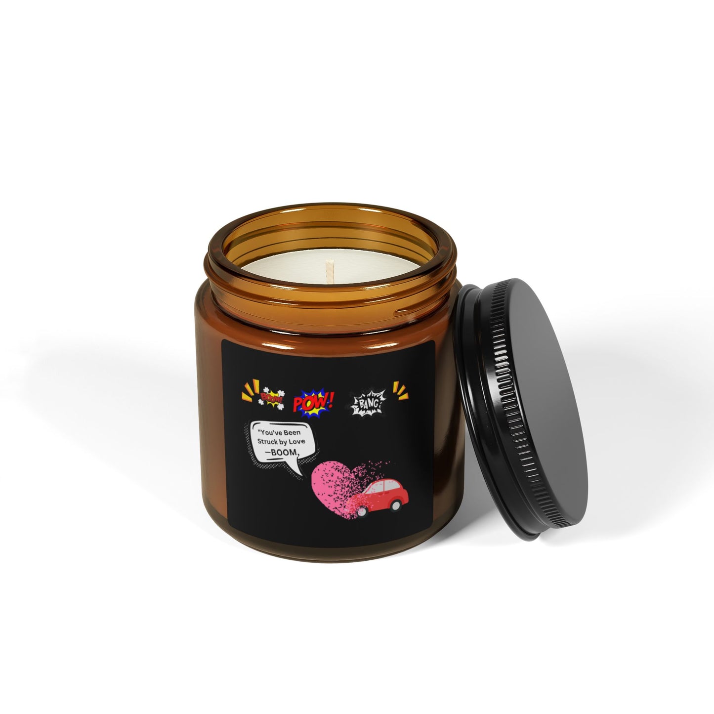 You been Struck by Love-Scented Soy Candle (Multi-Size, Amber Jar)