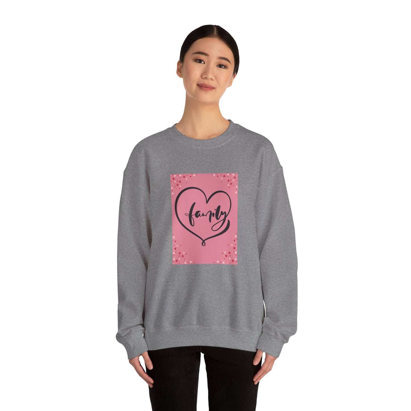 Family Love Crewneck Sweatshirt - Comfortable Unisex Apparel for Cozy Moments