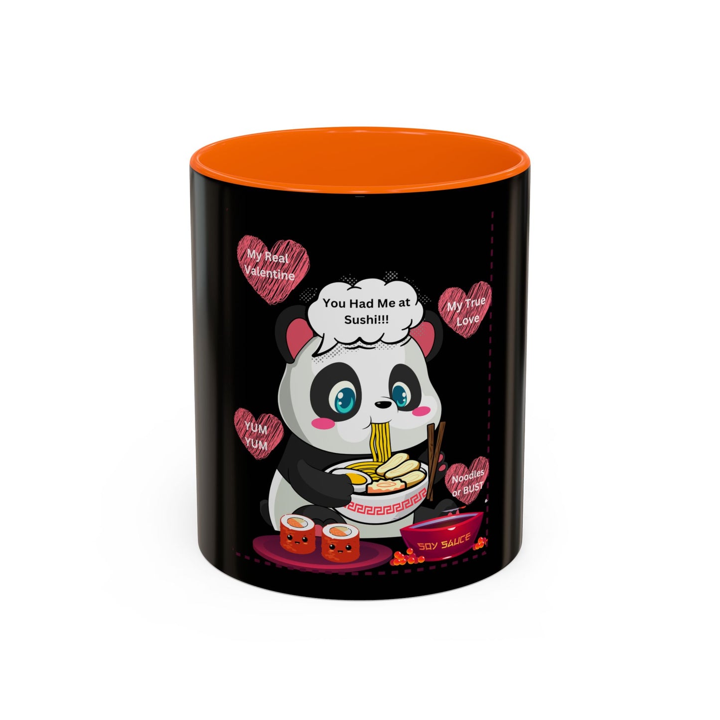 Cute Panda Sushi Lover Coffee Mug - Perfect for Valentine's Day