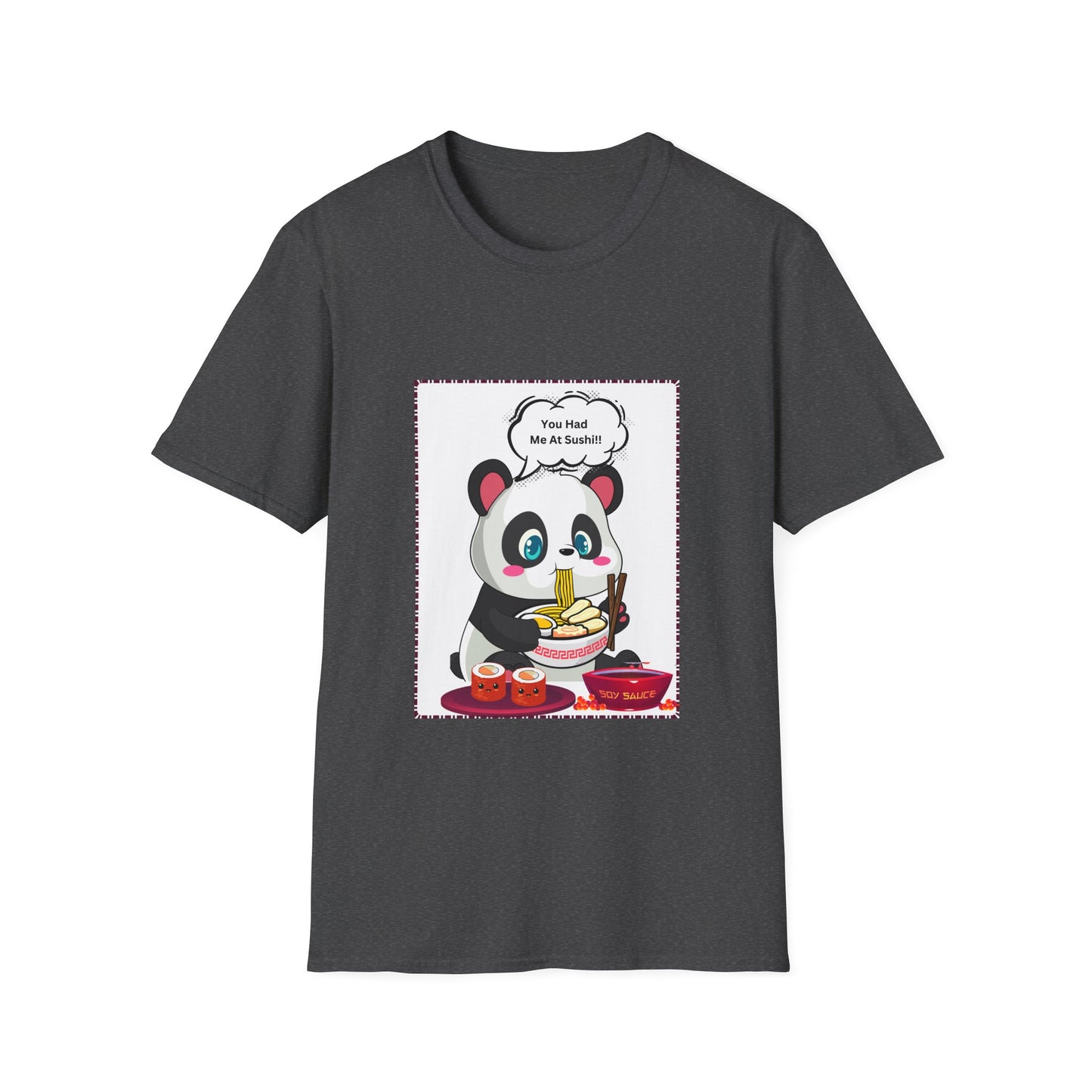 Sushi Lovers-Cute Panda Sushi Lover T-Shirt - Perfect for Foodies and Animal Lovers