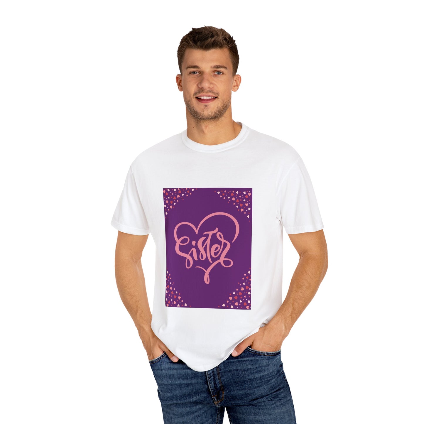 Sister Love Garment-Dyed T-Shirt - Perfect Gift for Sibling Celebrations