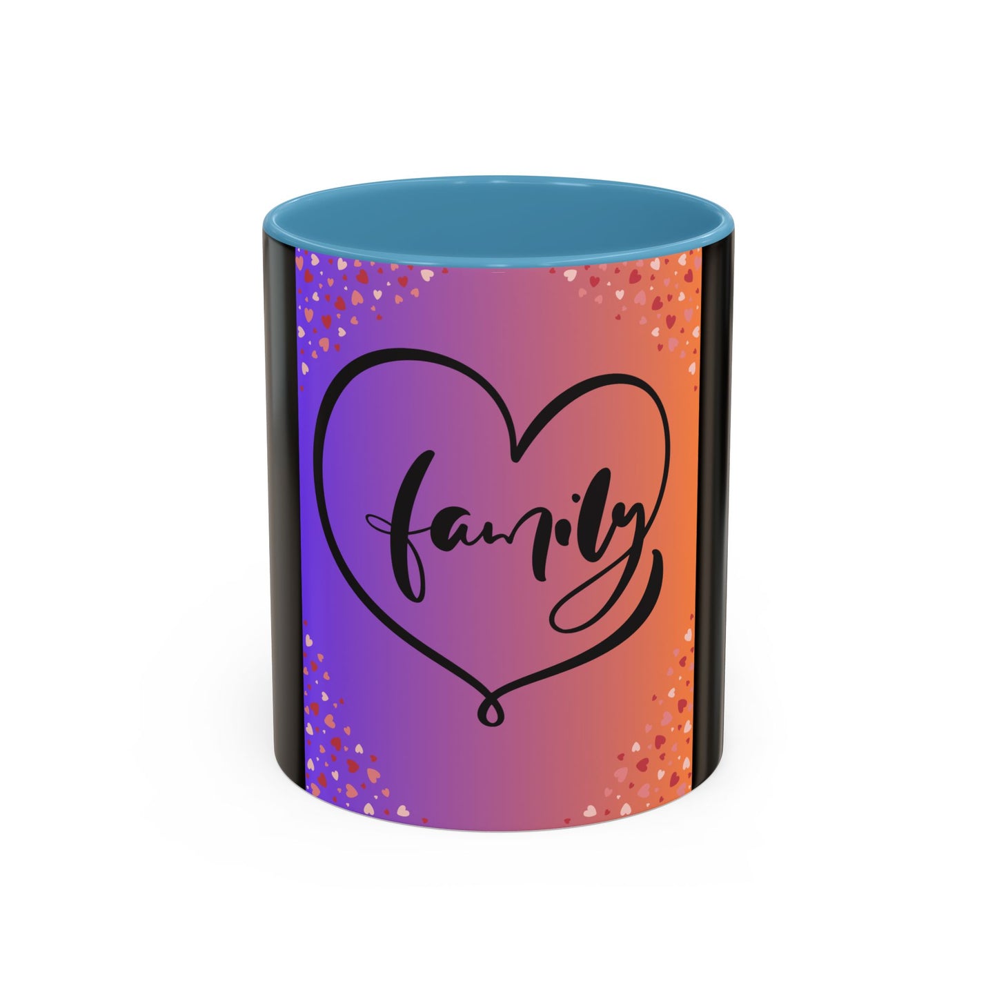 Family Love Accent Coffee Mug - Warm Gradient Design, Perfect Gift for Loved Ones