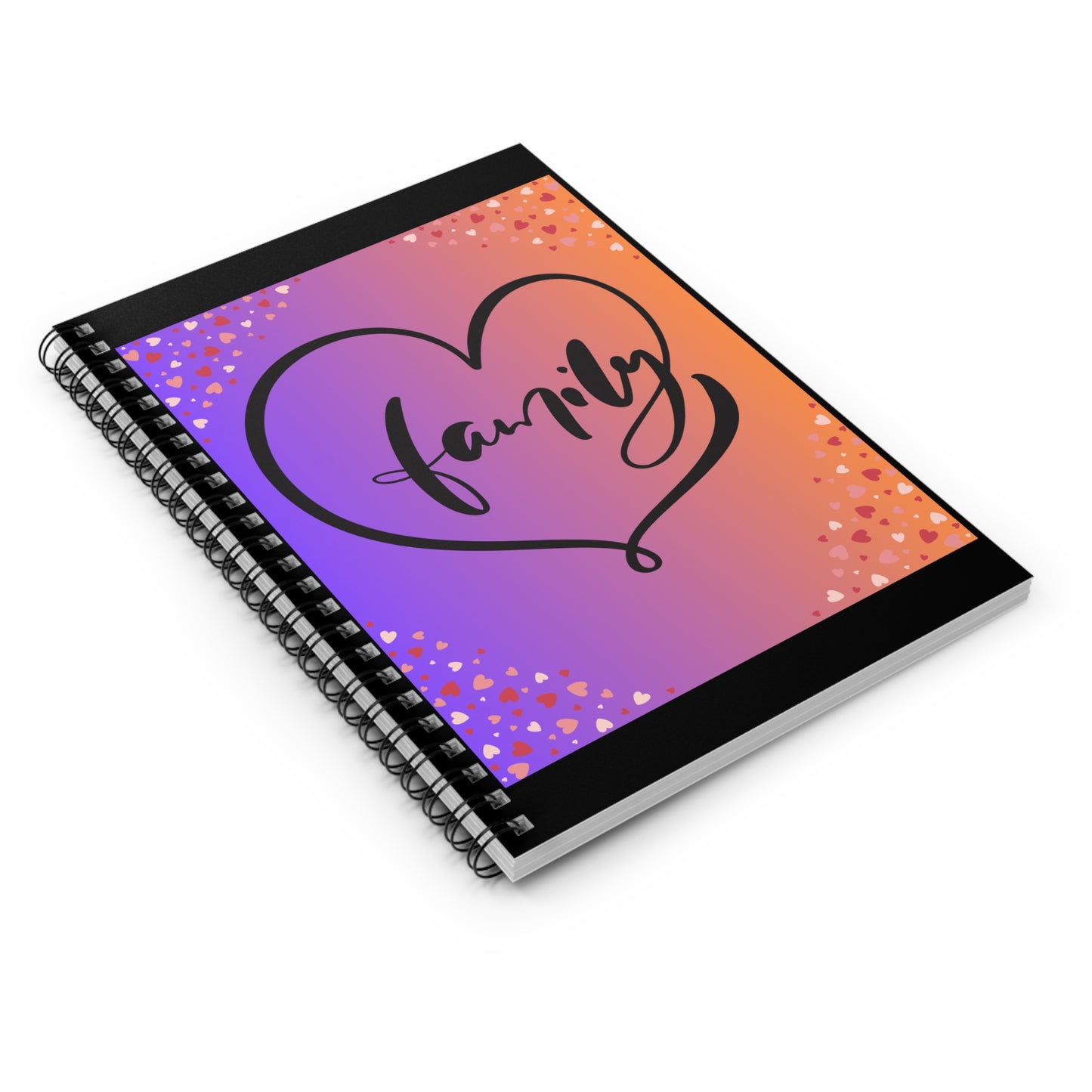 Family Love Spiral Notebook - Ruled Lines for Daily Notes & Journaling