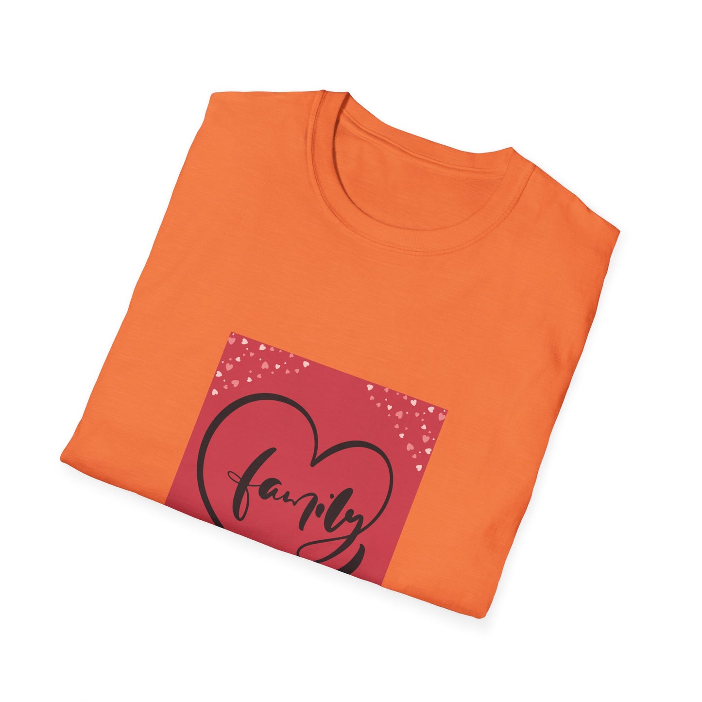 Family Heart Unisex Softstyle T-Shirt - Perfect for Family Gatherings, Celebrations & Holidays
