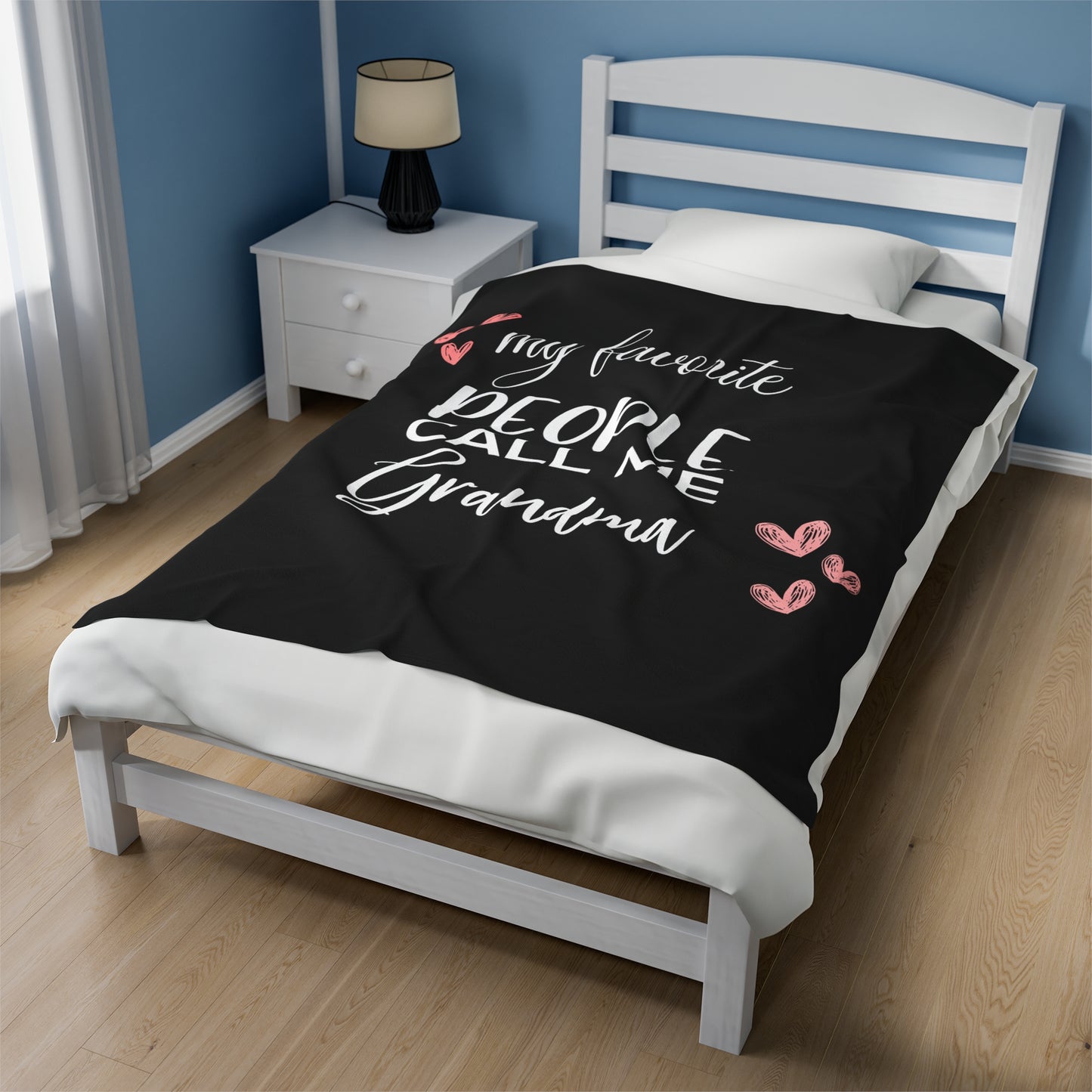 My favorite People call me Grandma-Velveteen Plush Blanket