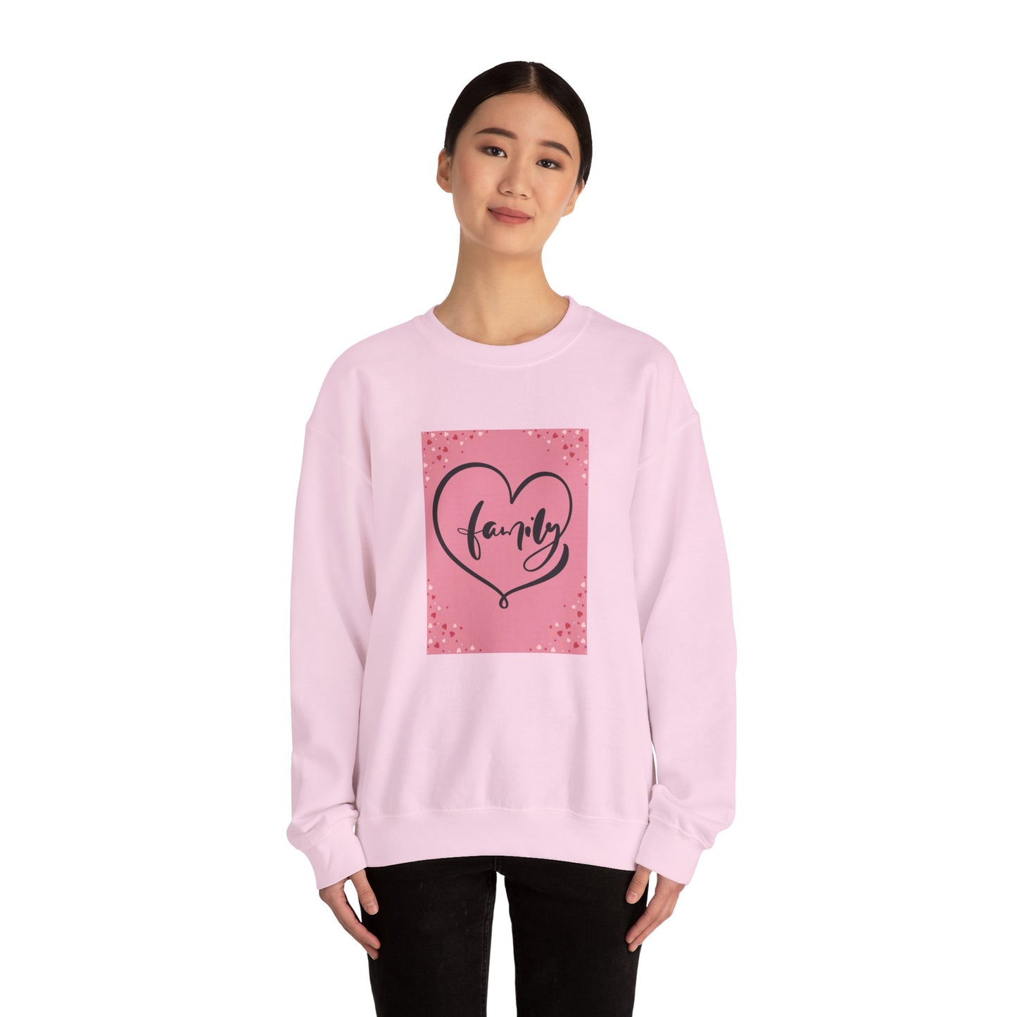 Family Love Crewneck Sweatshirt - Comfortable Unisex Apparel for Cozy Moments
