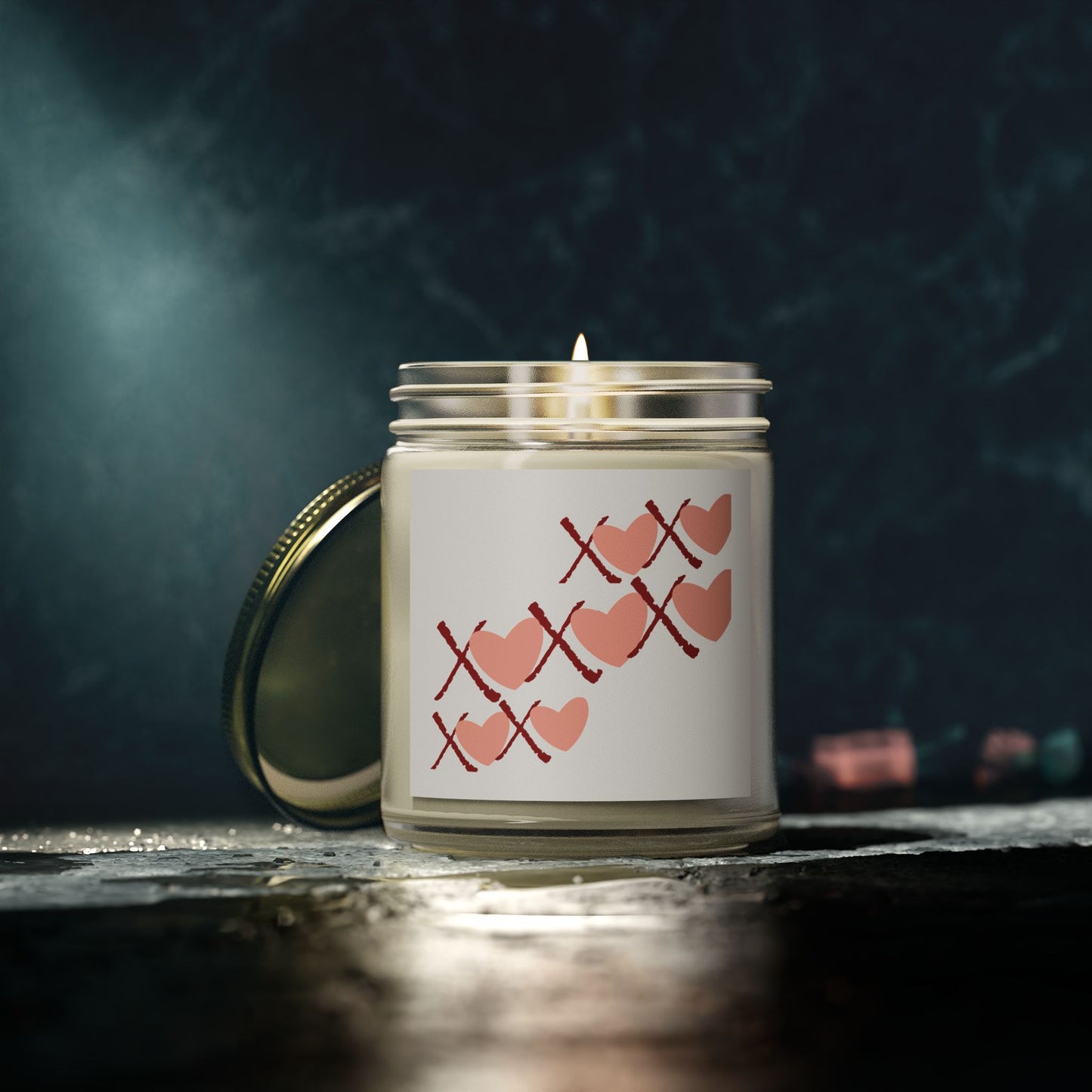 Romantic Heart Scented Candles - Coconut Apricot Wax