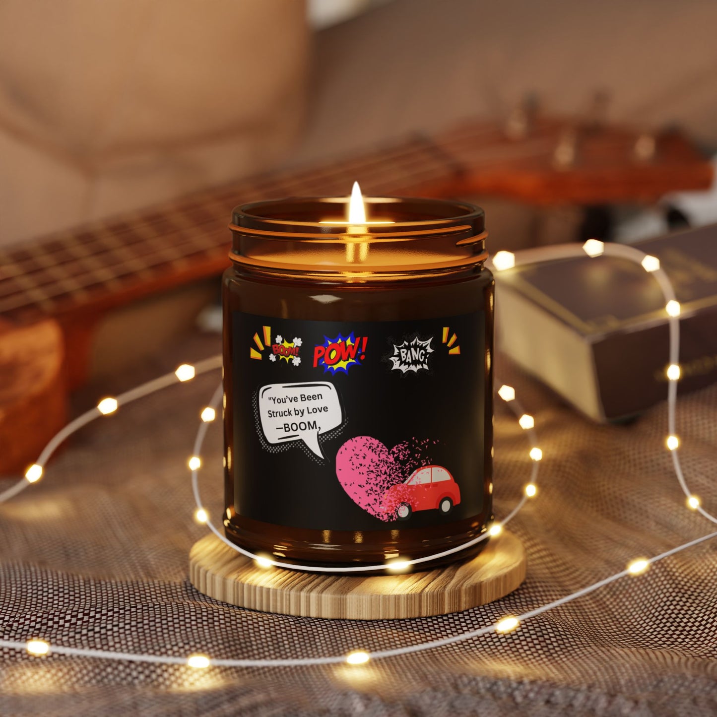You been Struck by Love-Scented Soy Candle (Multi-Size, Amber Jar)