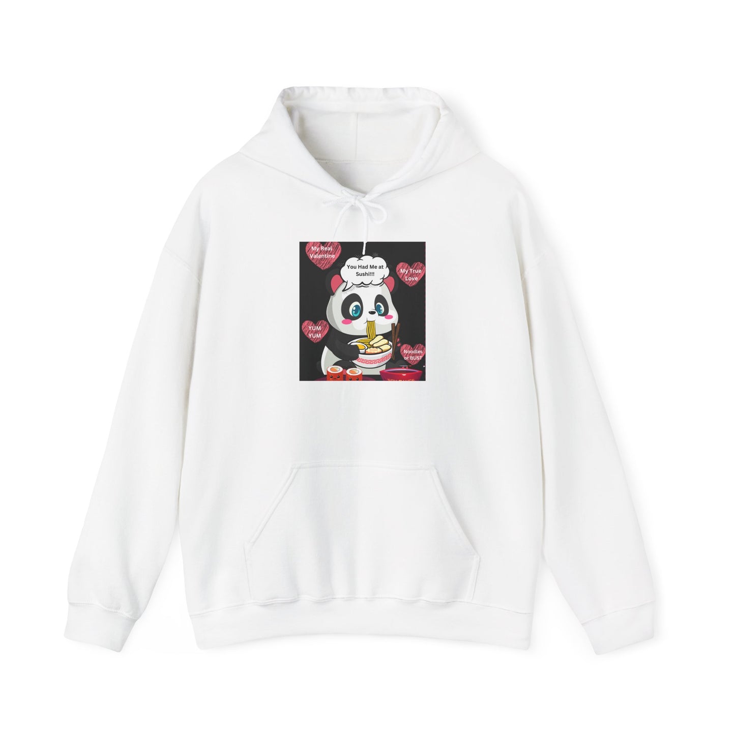 Sushi Lovers-Cute Panda Eating Noodles Unisex Hoodie – Cozy & Fun Design
