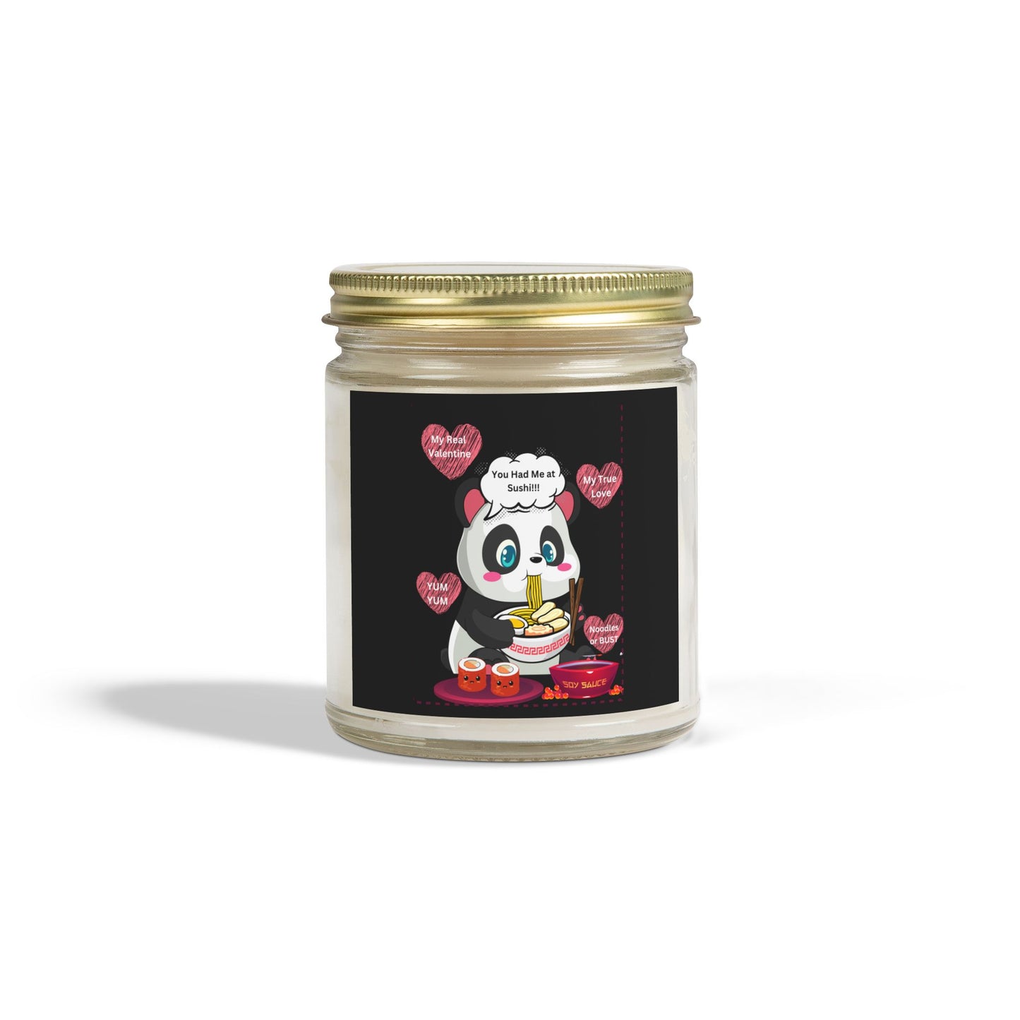 Sushi Lovers-Cute Panda Scented Candles - Coconut Apricot Wax (4oz & 9oz) - Perfect for Gifts and Home Decor