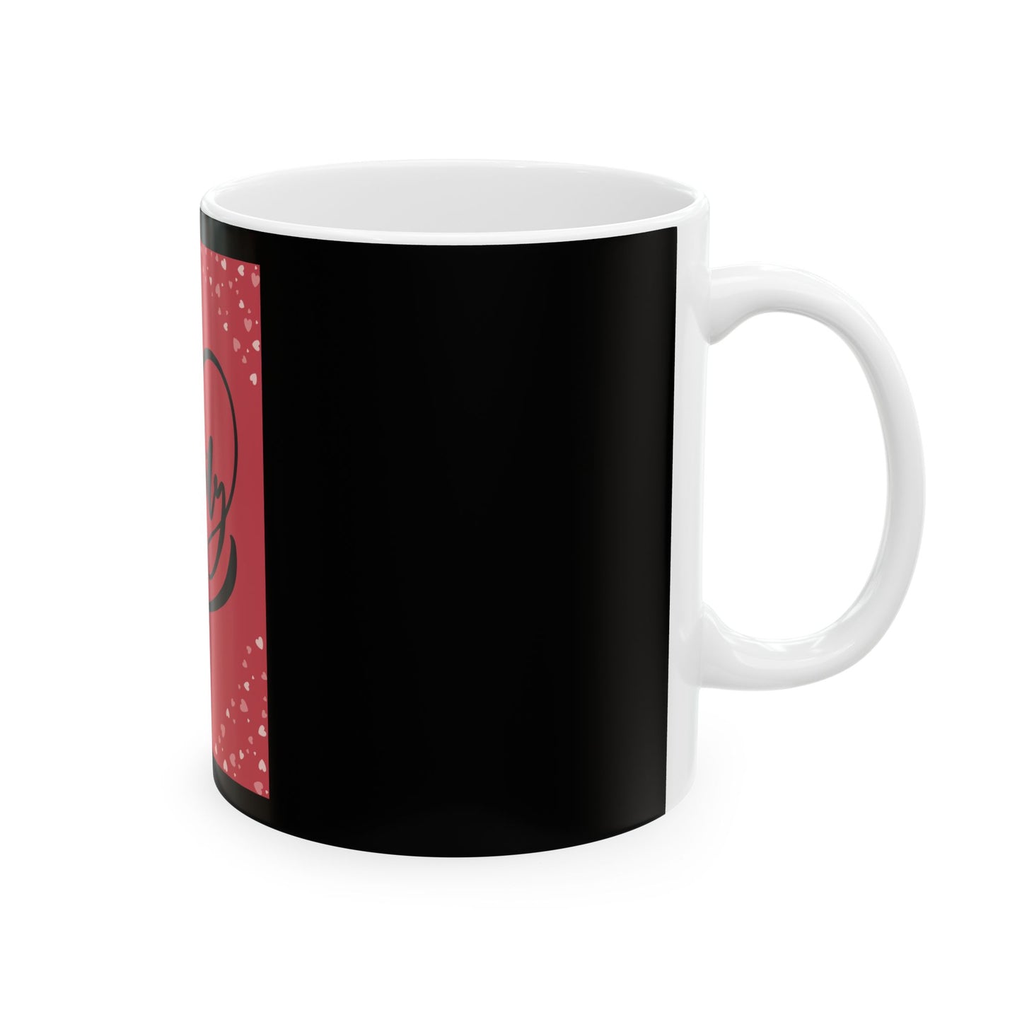 Family Love Ceramic Mug - Heart Design for Home & Gifts
