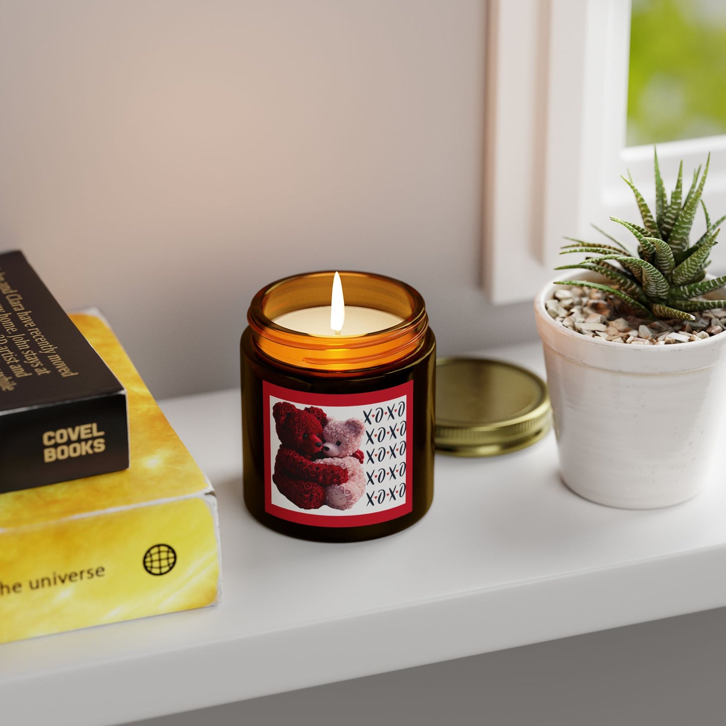 Love you Beary much XOXO-Scented Candles, Coconut Apricot Wax (4oz, 9oz)