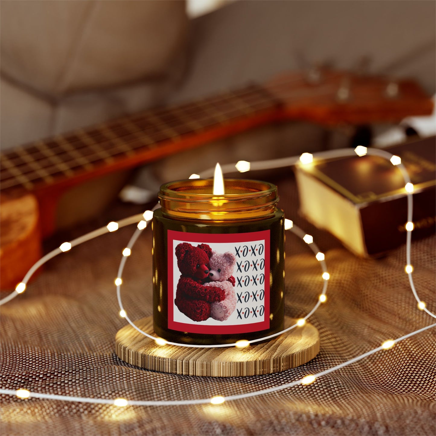 Love you Beary much XOXO-Scented Candles, Coconut Apricot Wax (4oz, 9oz)