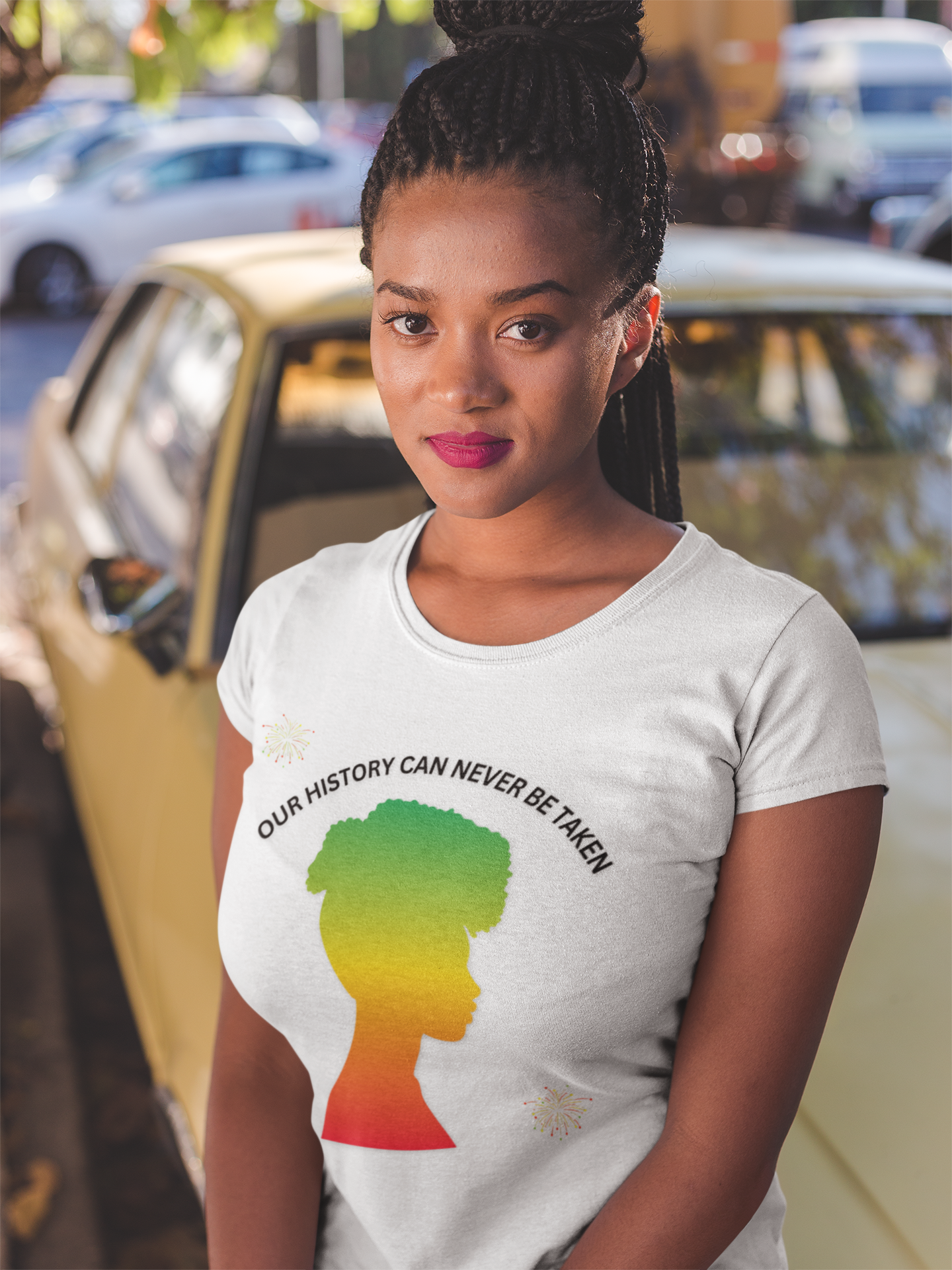 Unisex Garment-Dyed T-Shirt - ‘Our History Can Never Be Taken’ African Heritage Tee