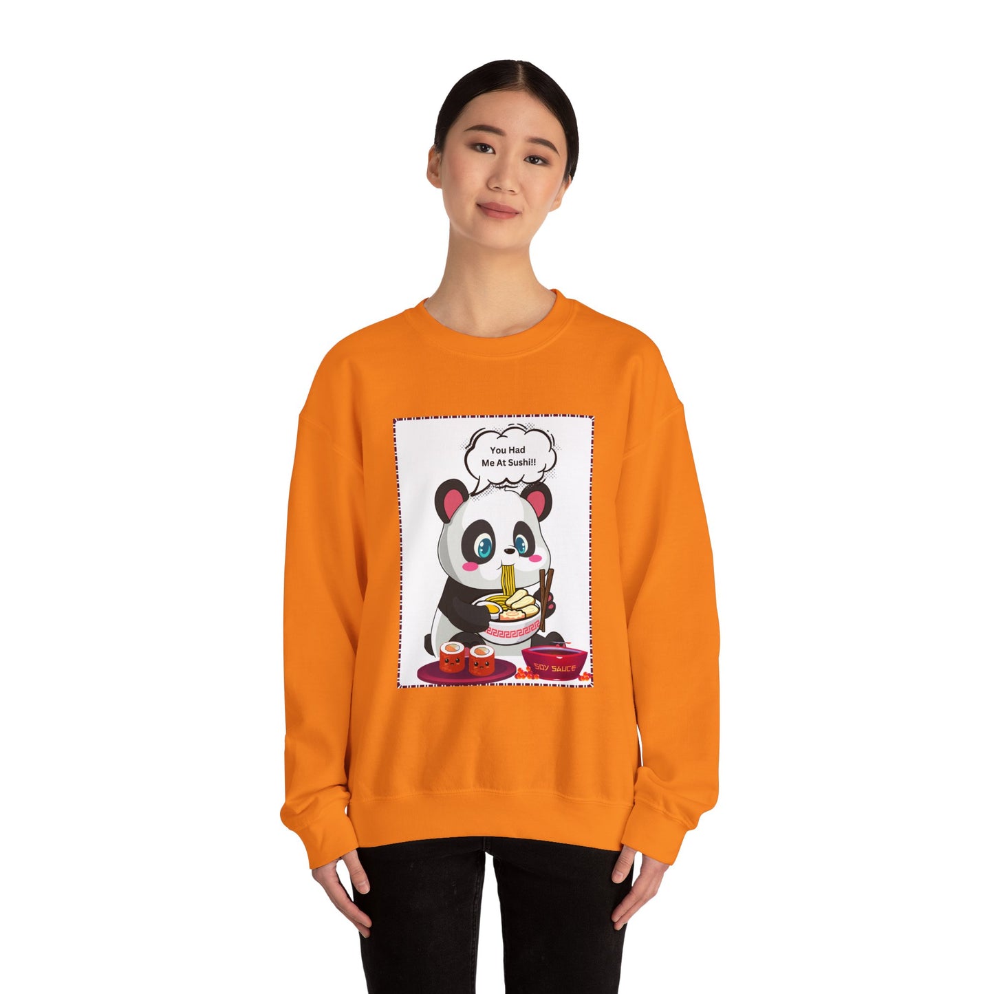Sushi Lovers-Panda Sushi Lover Crewneck Sweatshirt - Unisex Heavy Blend™