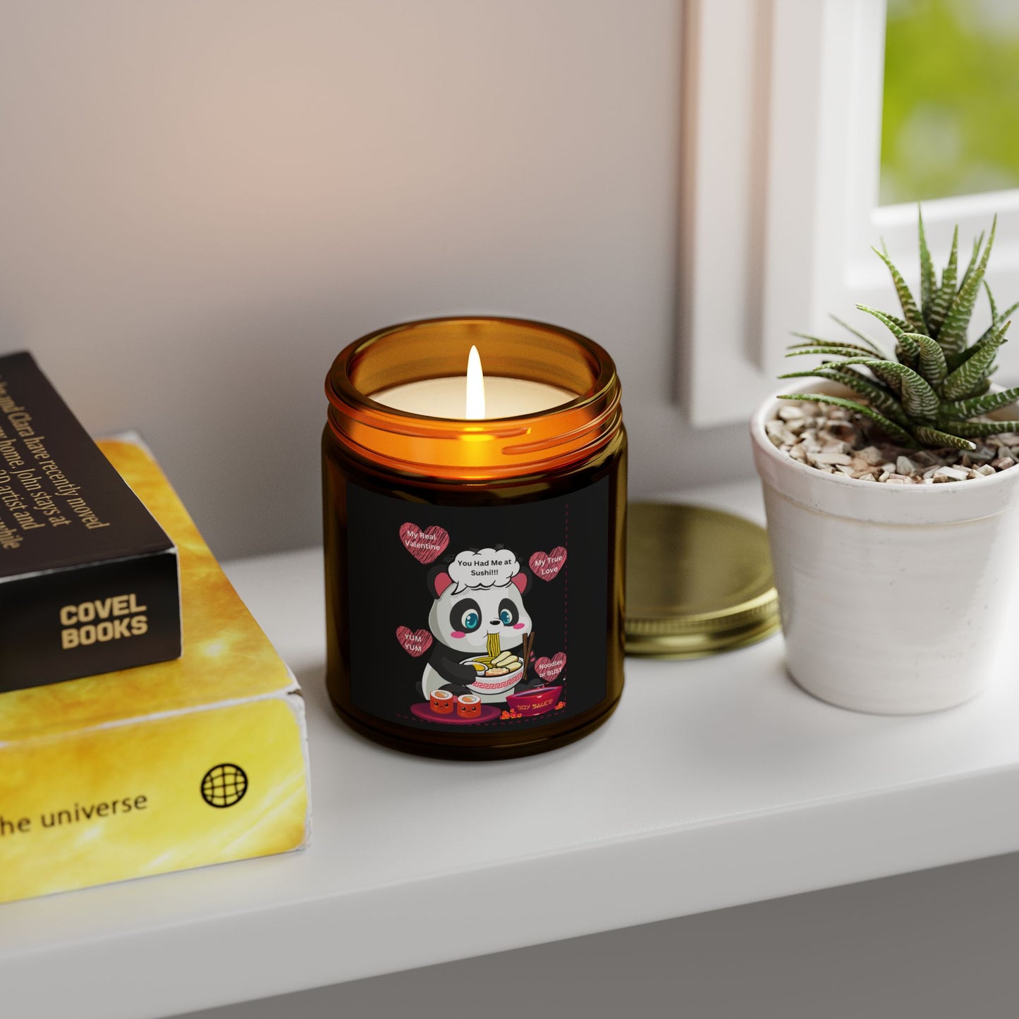 Sushi Lovers-Cute Panda Scented Candles - Coconut Apricot Wax (4oz & 9oz) - Perfect for Gifts and Home Decor