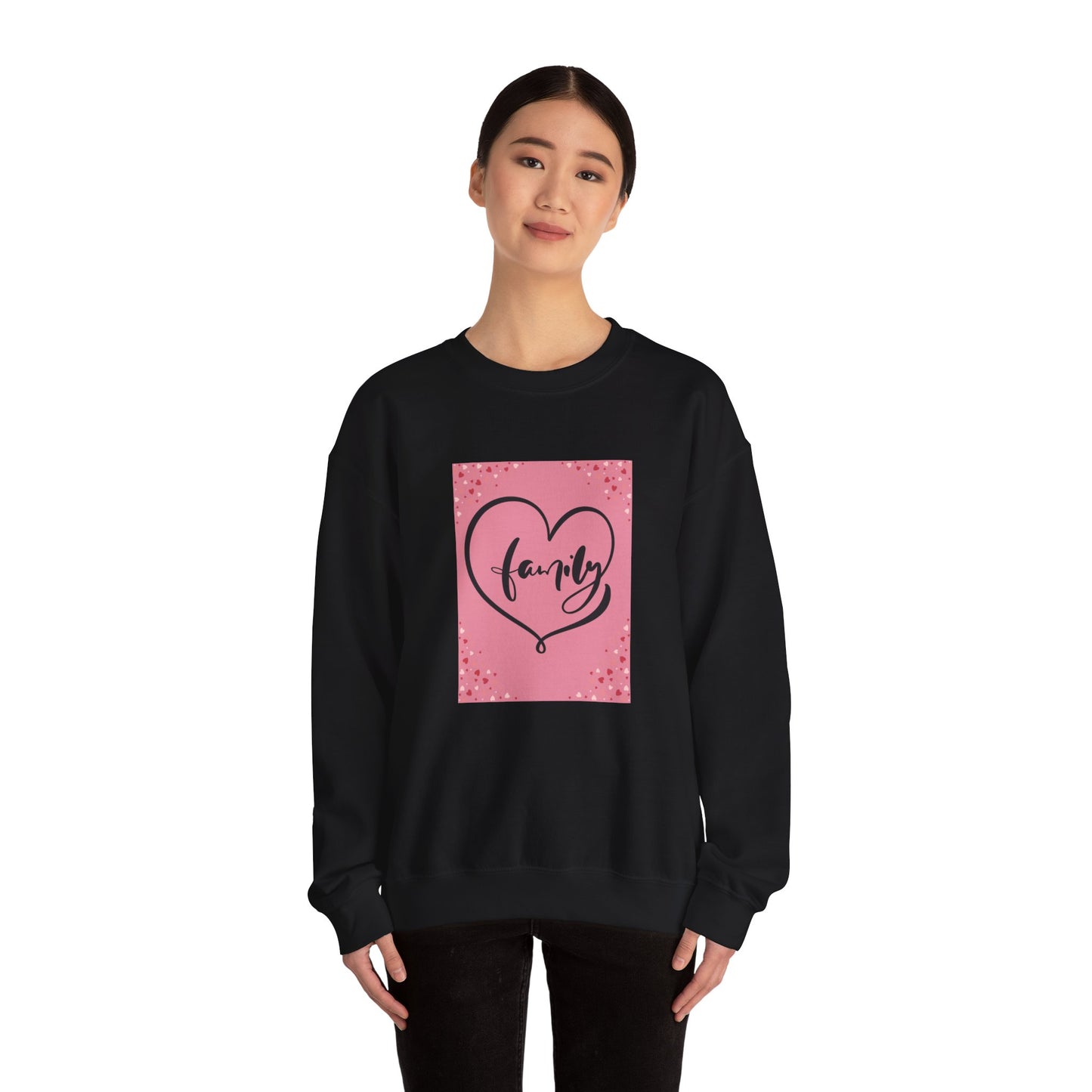 Family Love Crewneck Sweatshirt - Comfortable Unisex Apparel for Cozy Moments
