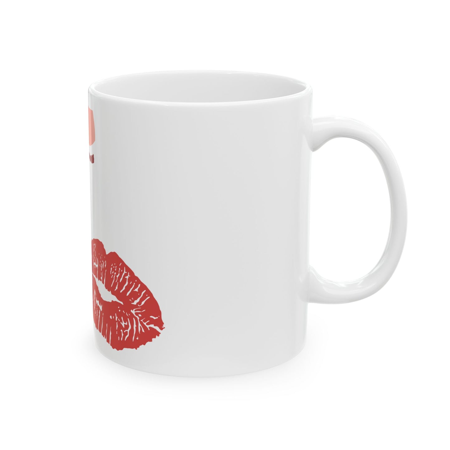 Romantic Kiss Print Ceramic Mug - Perfect for Valentine's Day Gifts