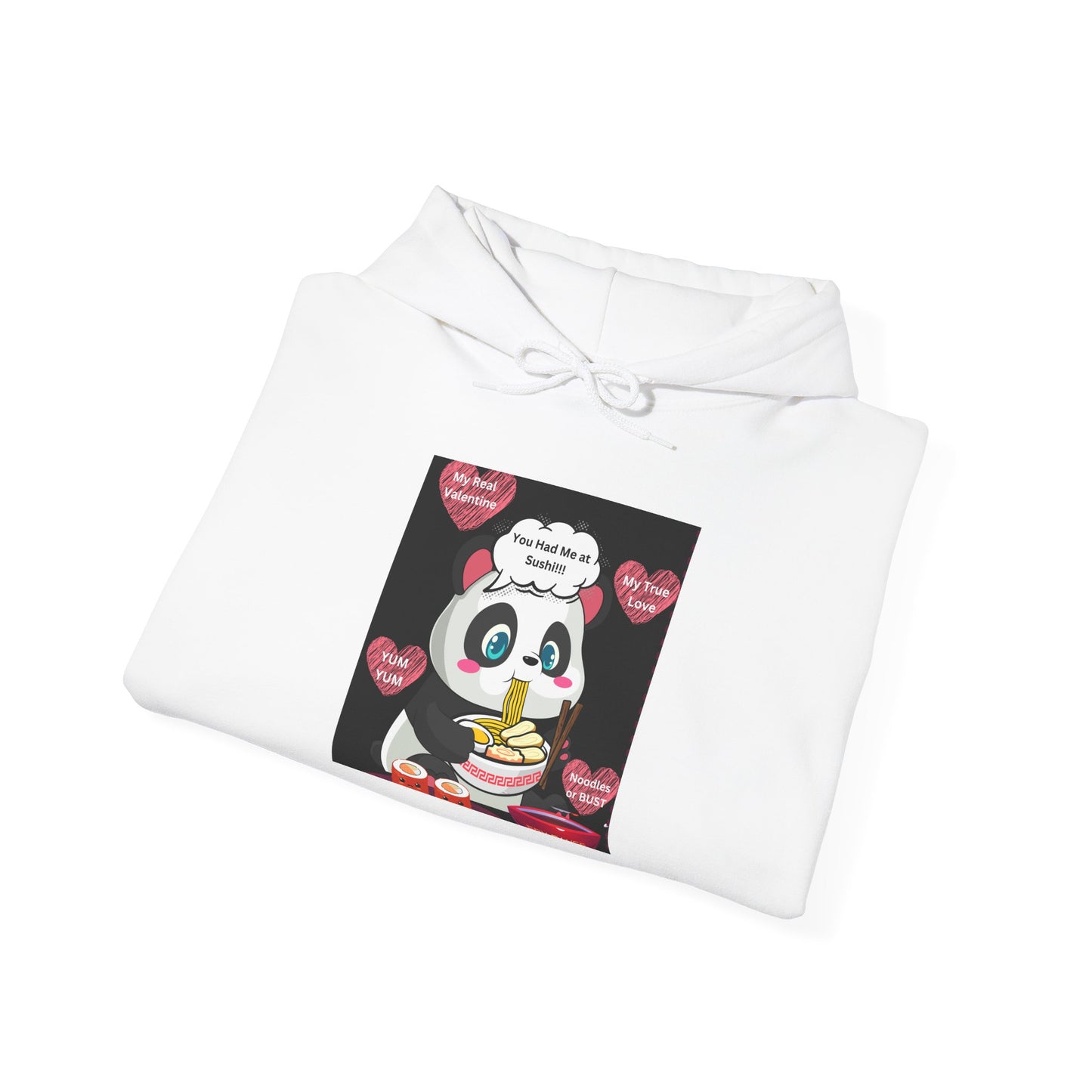 Sushi Lovers-Cute Panda Eating Noodles Unisex Hoodie – Cozy & Fun Design