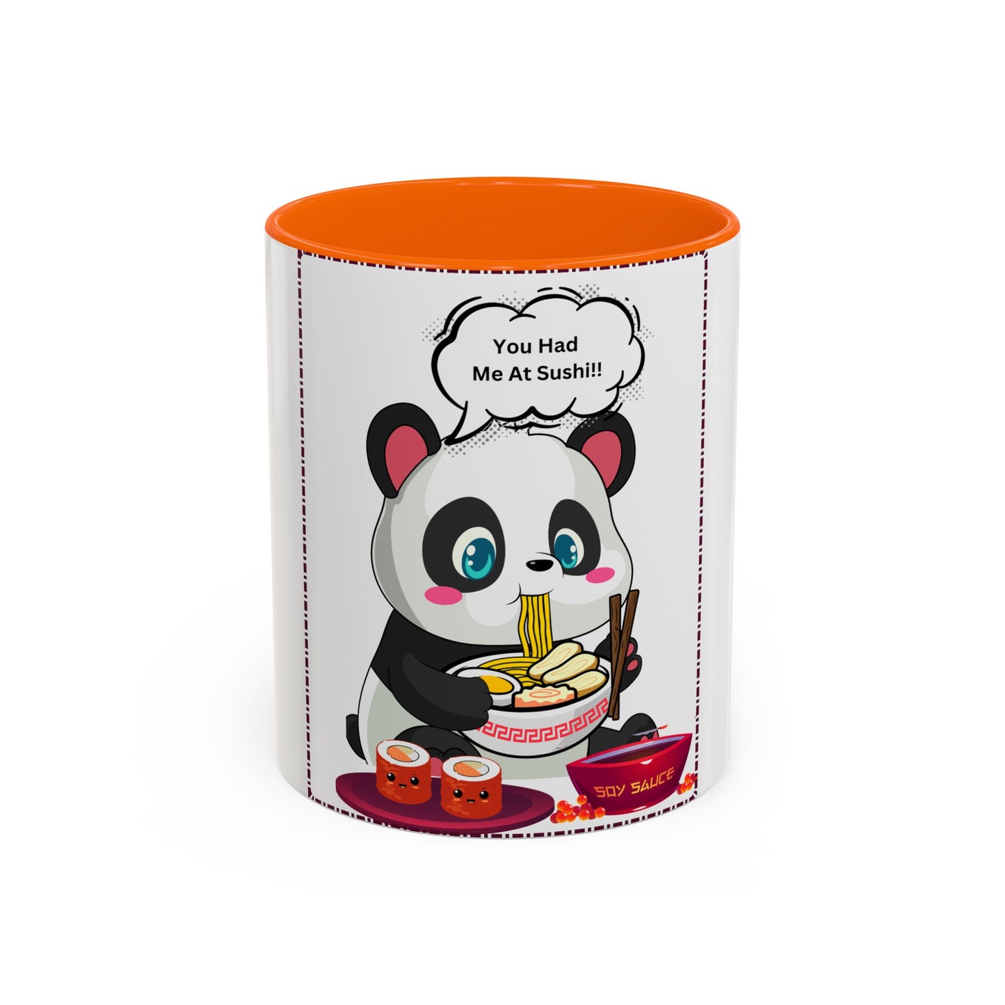 Cute Panda Sushi Coffee Mug - "You Had Me At Sushi"